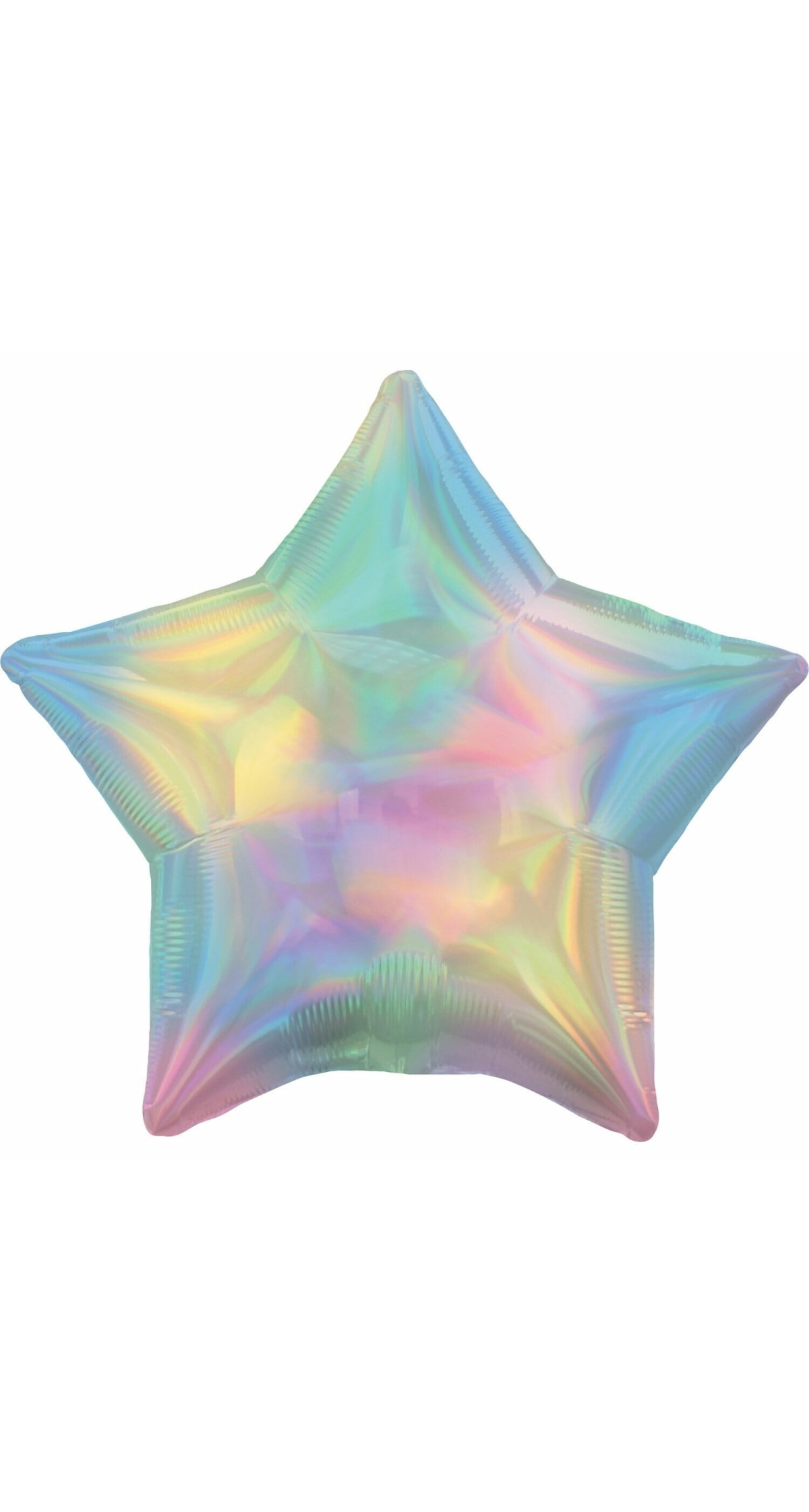 Holographic Iridescent Pastel Rainbow Star Standard Foil Balloon - 18'' (43cm)