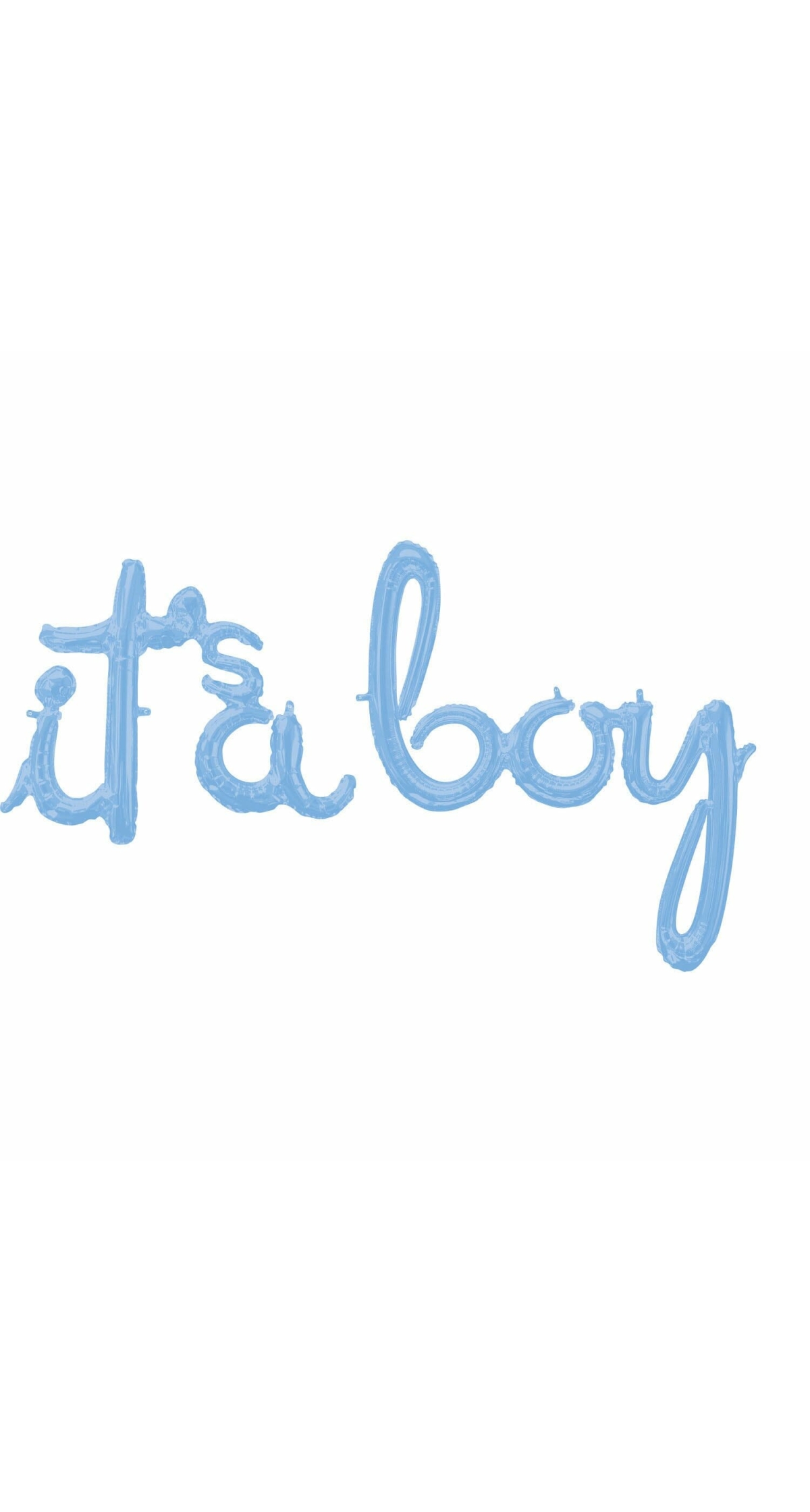 Script Phrase It's A Boy Pastel Blue Foil Balloon - 68cm x 50cm