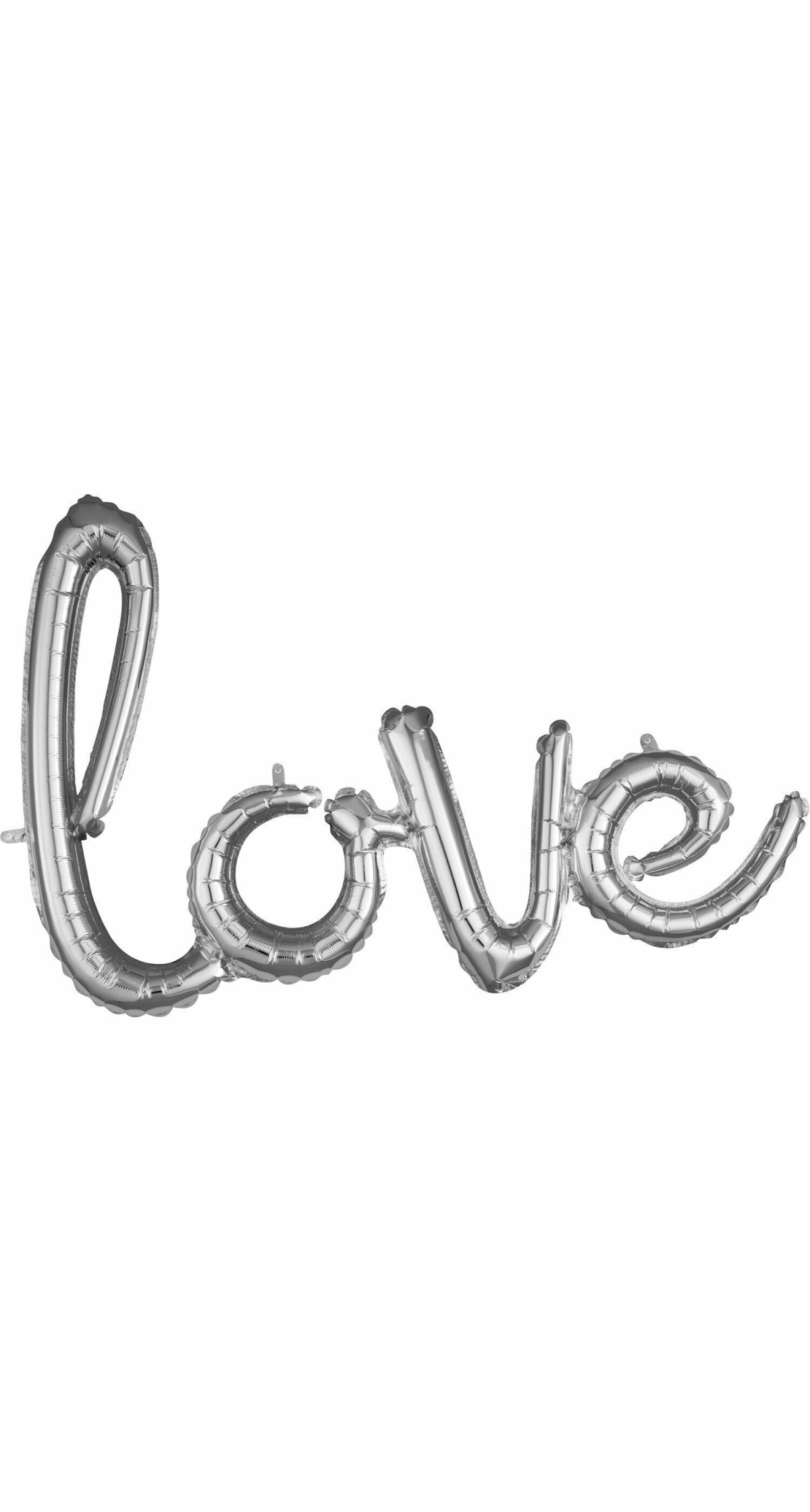 Script Phrase Happy Bday Silver Foil Balloon - 79cm
