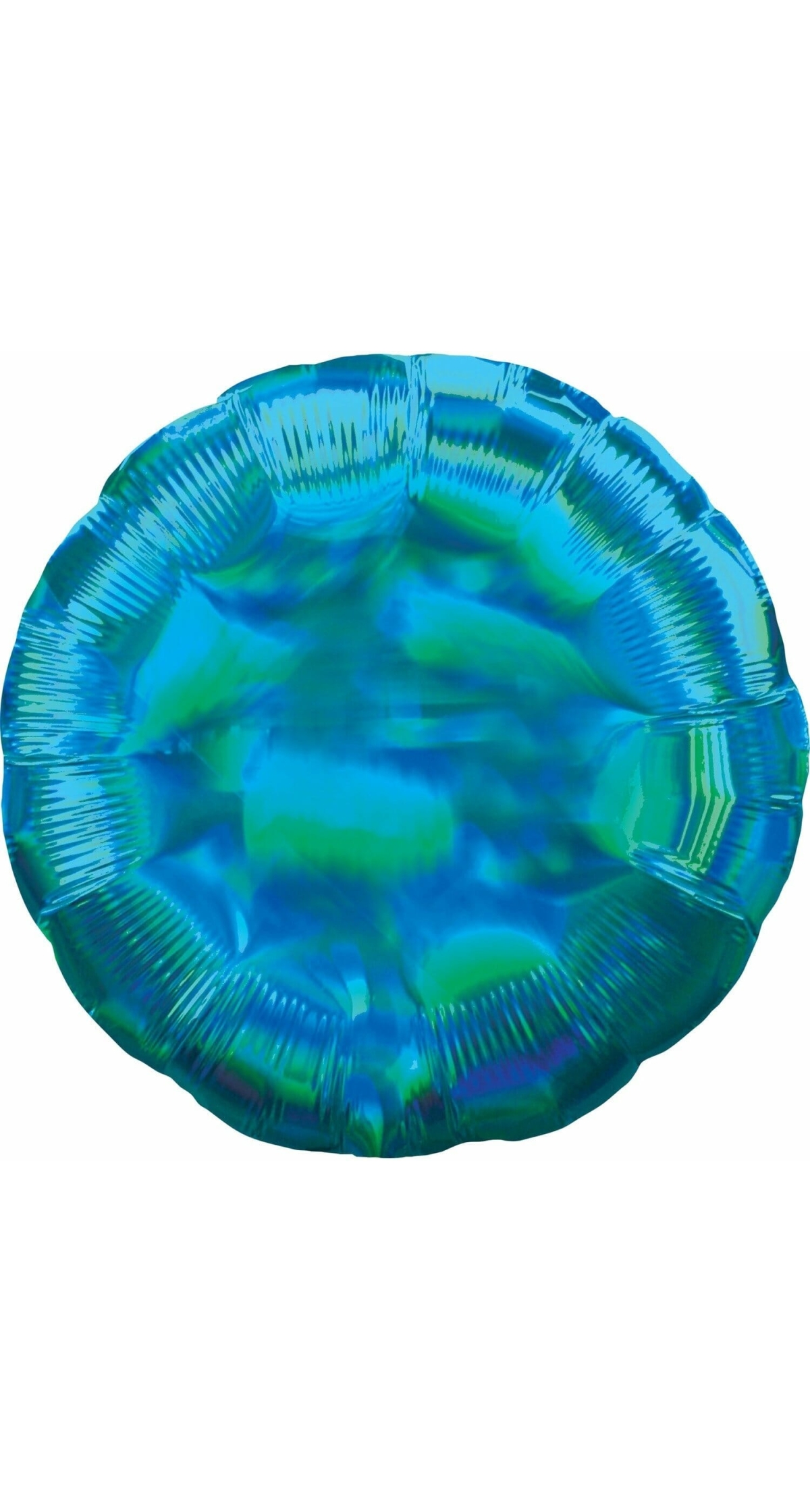 Holographic Iridescent Cyan Circle Foil Balloon - 18'' (43cm)