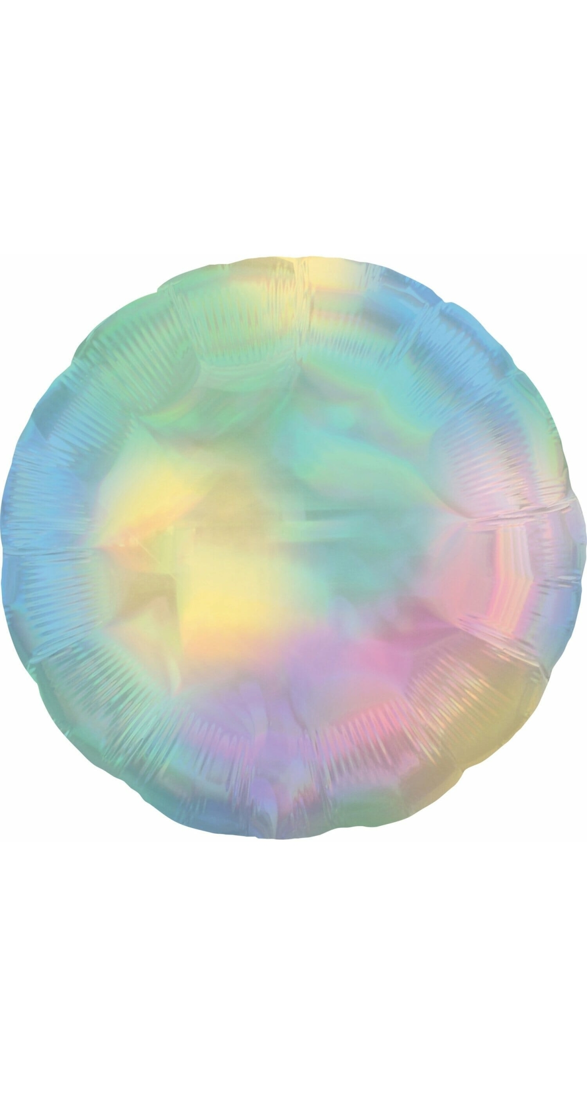 Holographic Iridescent Pastel Rainbow Circle Standard Foil Balloon - 18'' (43cm)