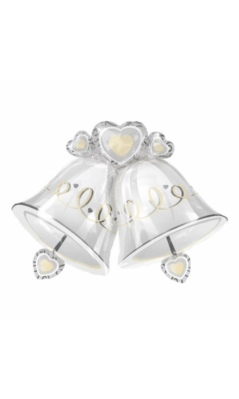 Wedding Bells Super Shape Foil Balloon - 66cm x 89cm