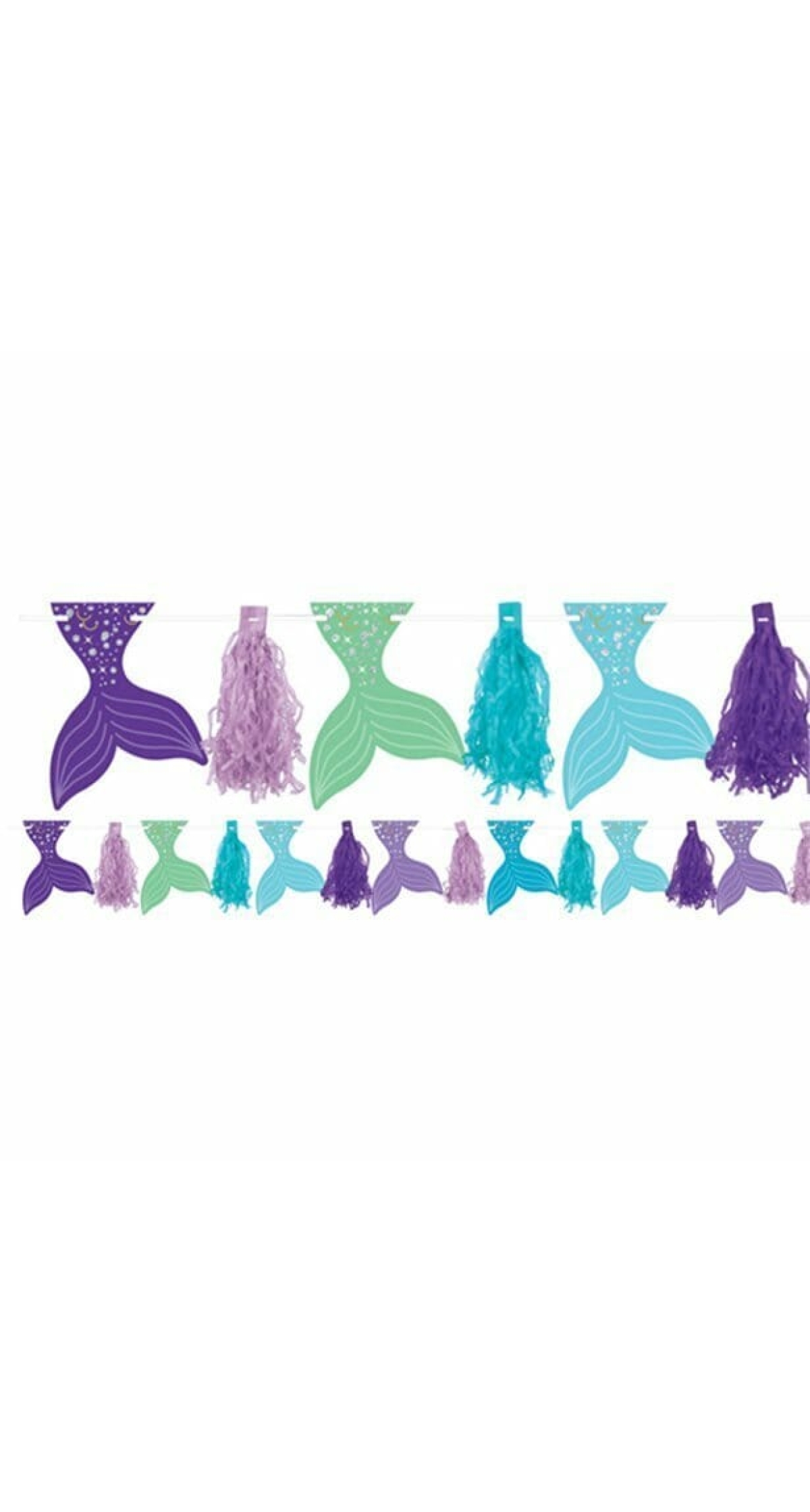 Mermaid Wishes Glitter Tassel Garland - 304cm