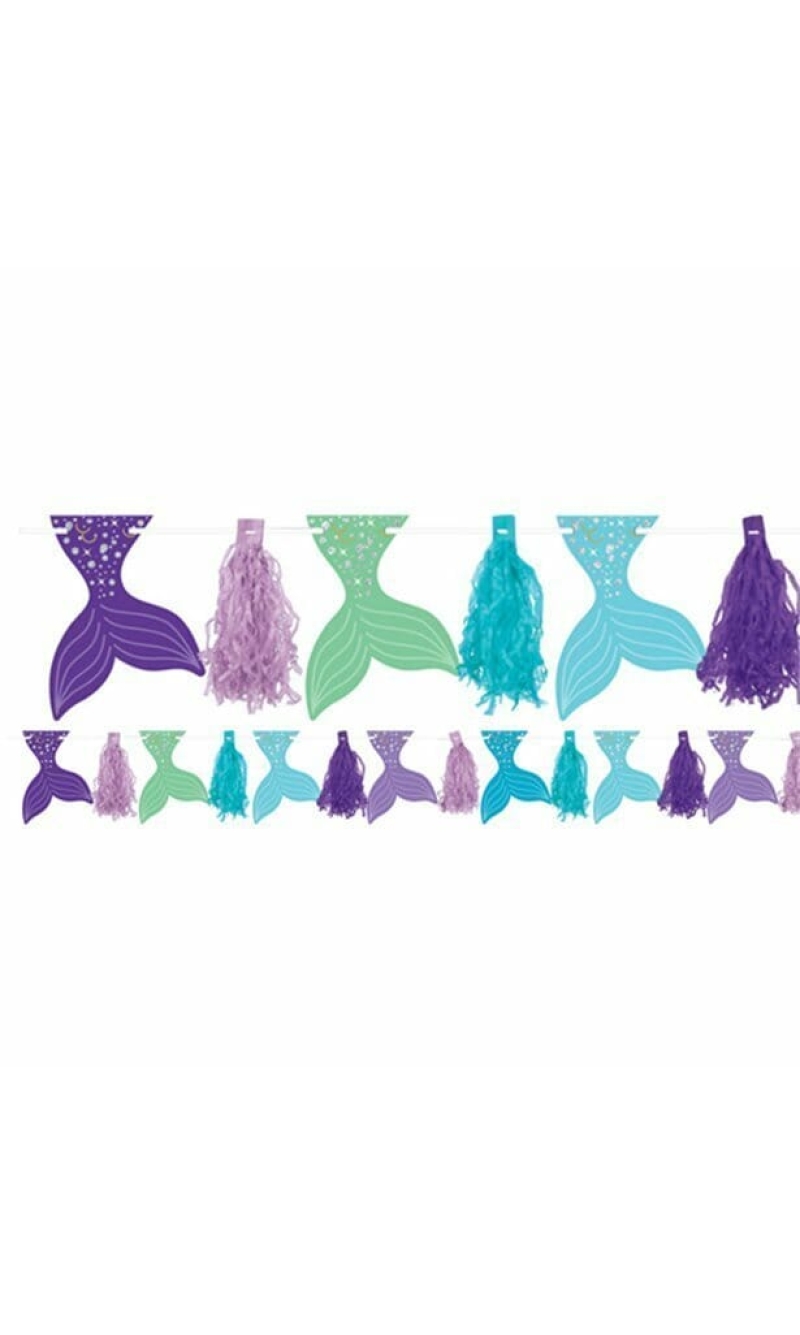 Mermaid Wishes Glitter Tassel Garland - 304cm