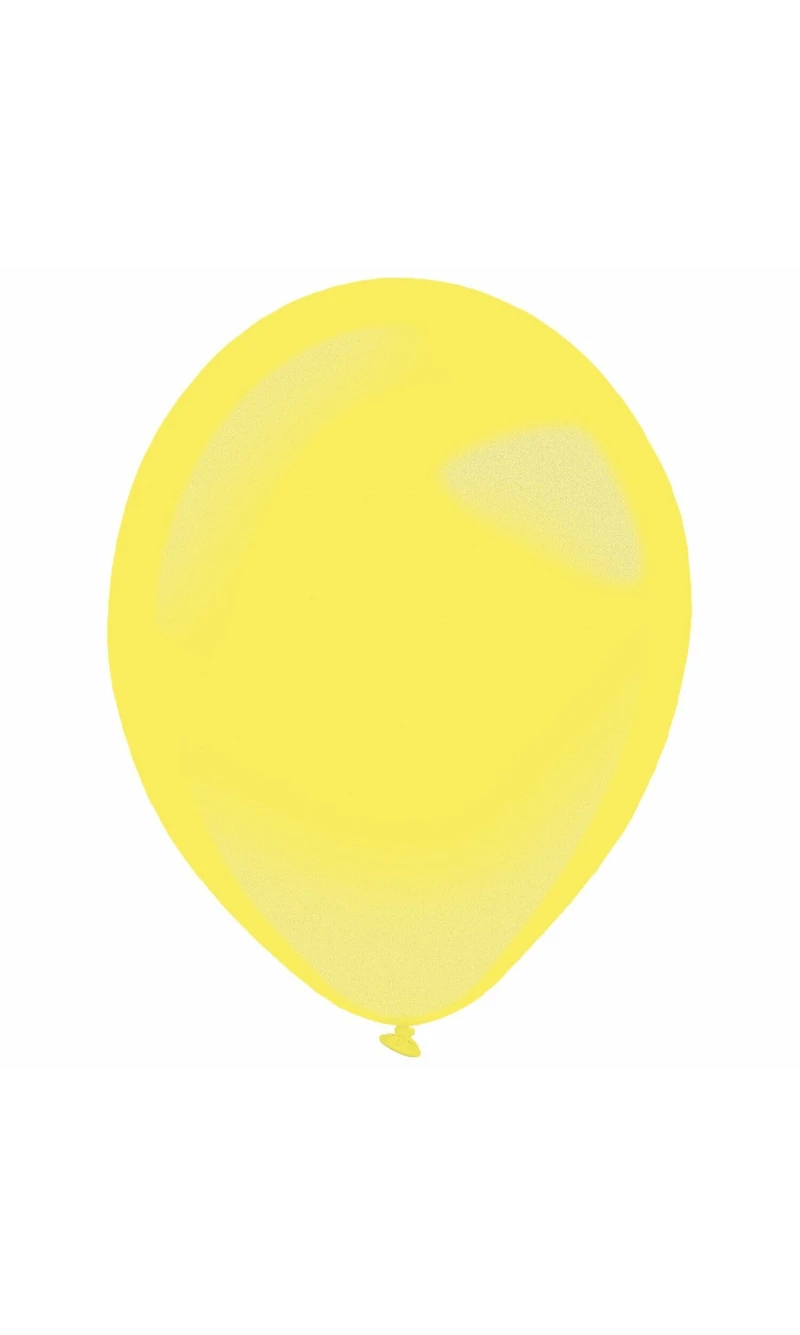Everts Latex Balloon Yellow Sunshine Metallic - (11"/28cm)