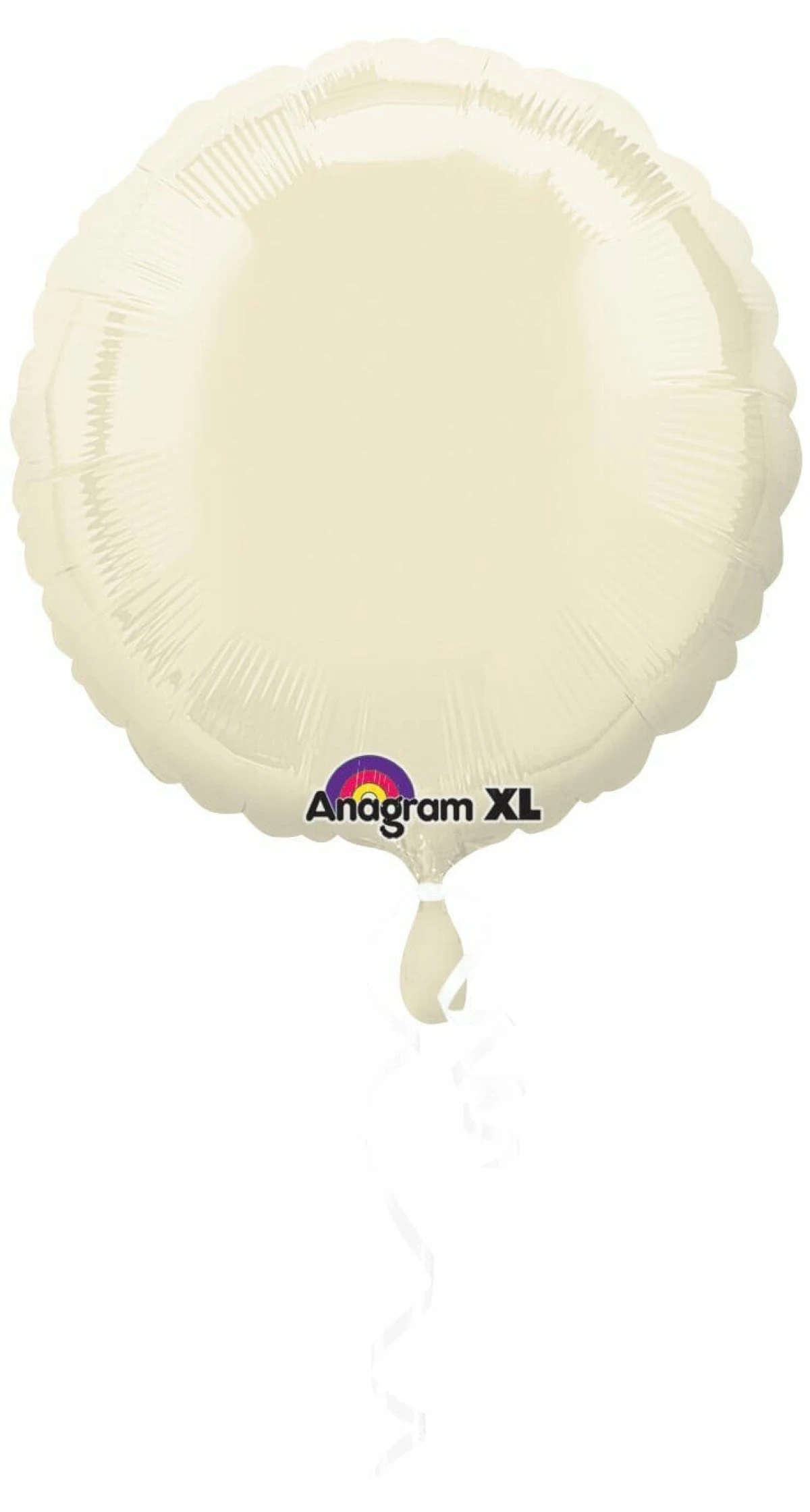 Iridescent Pearl Ivory Round Foil Balloon 18"