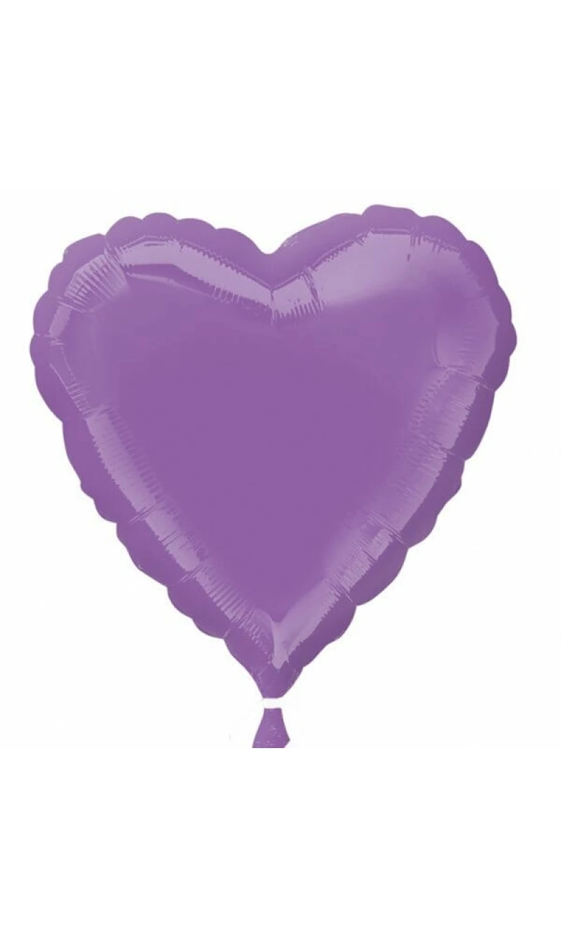 Spring Lilac Heart Foil Balloon 18''