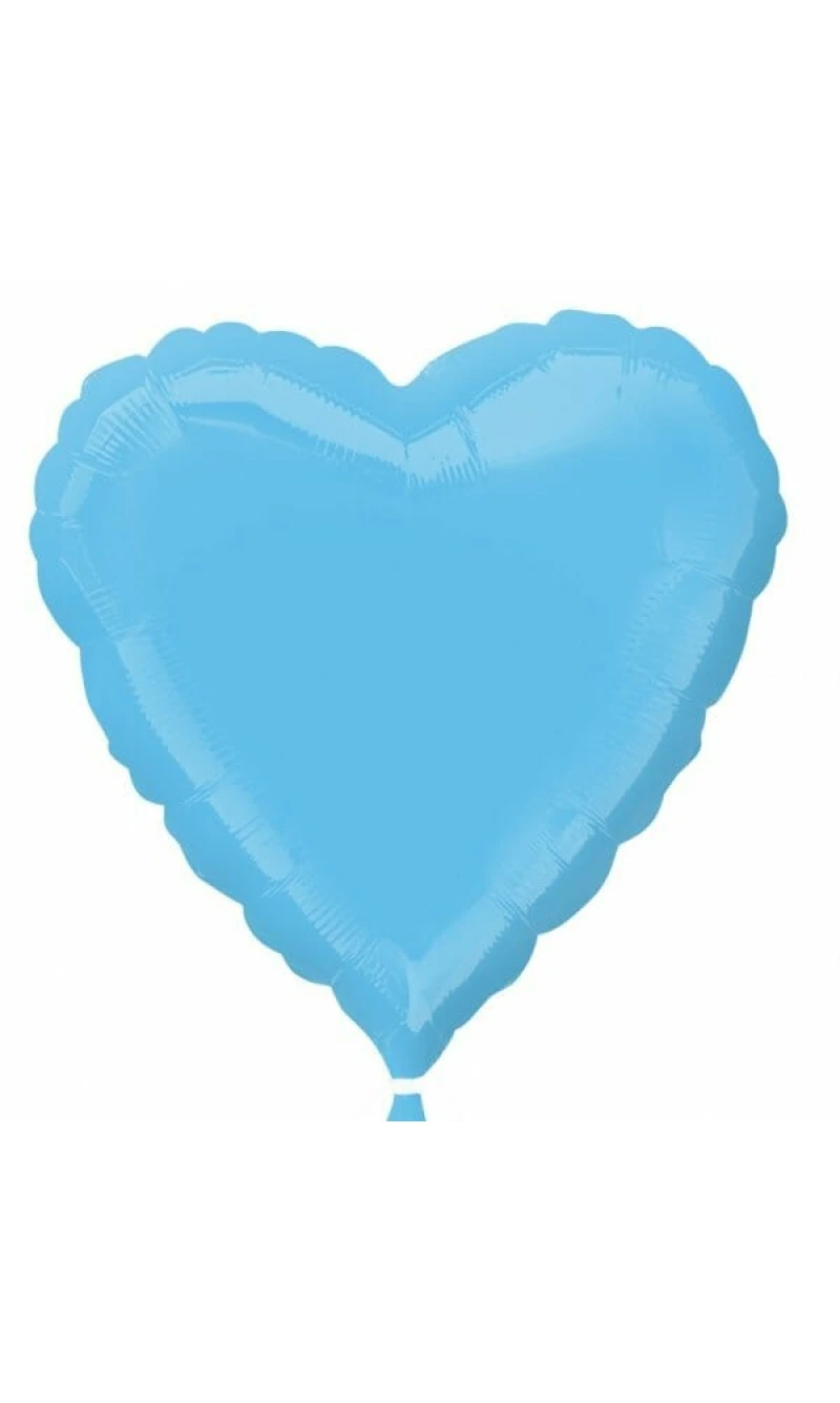 Pale Blue Heart Foil Balloon 18''