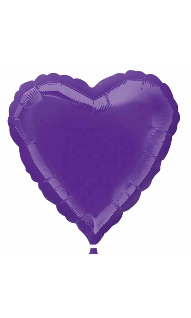 Quartz Purple Heart Foil Balloon 18''