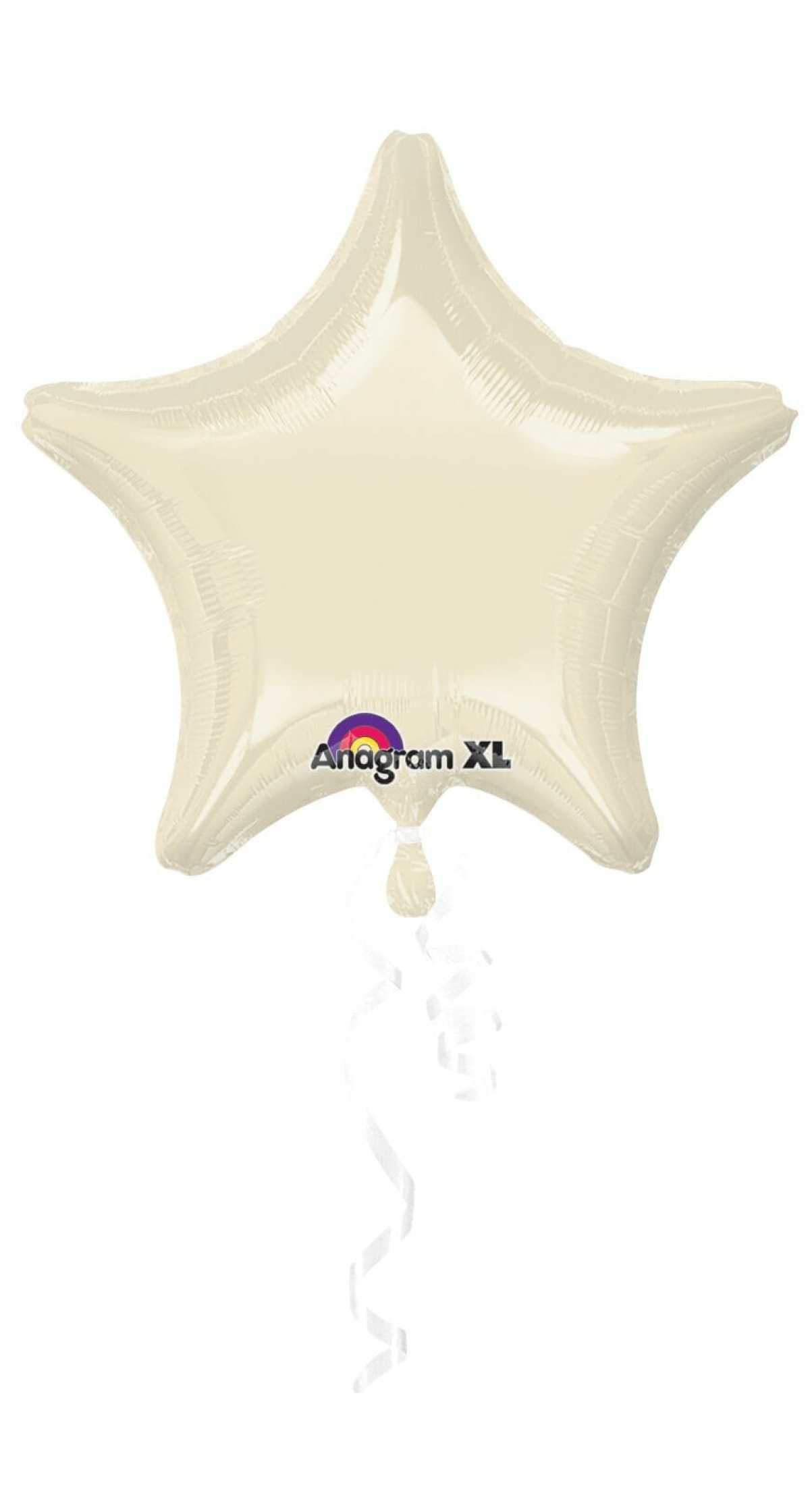 Iridescent Pearl Ivory Star Foil Balloon 18''
