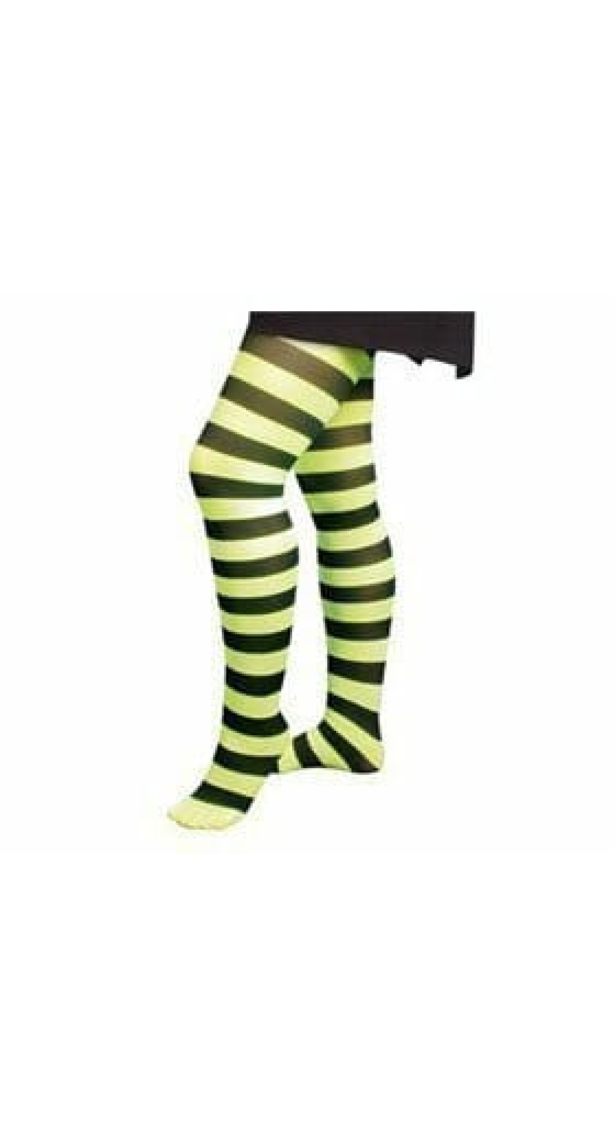 Tights Striped Neon Green & Black