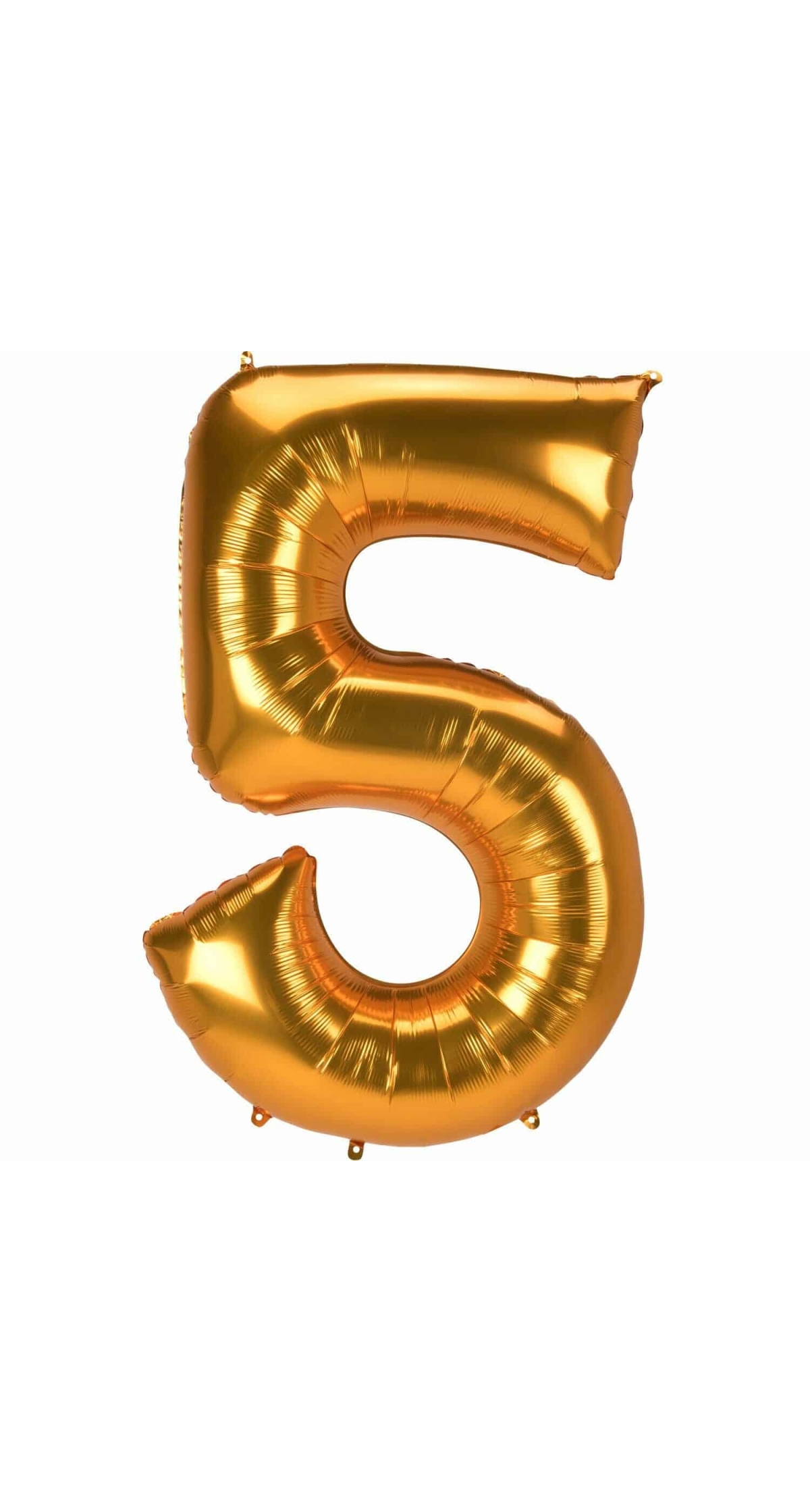 53 Inch Jumbo Size Foil Balloon Number 5 - Gold