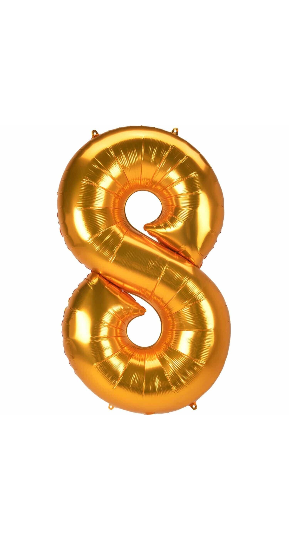 53 Inch Jumbo Size Foil Balloon Number 8 - Gold