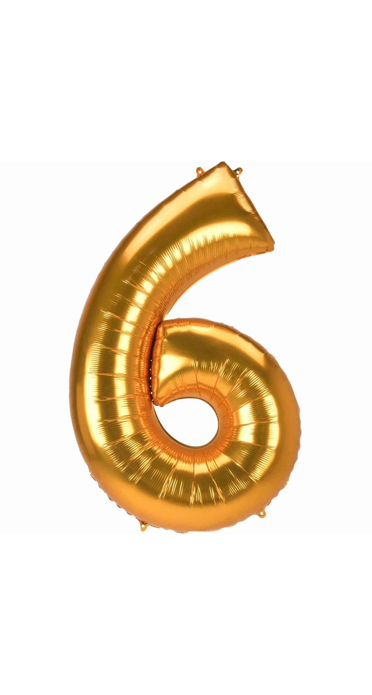 53 Inch Jumbo Size Foil Balloon Number 6 - Gold