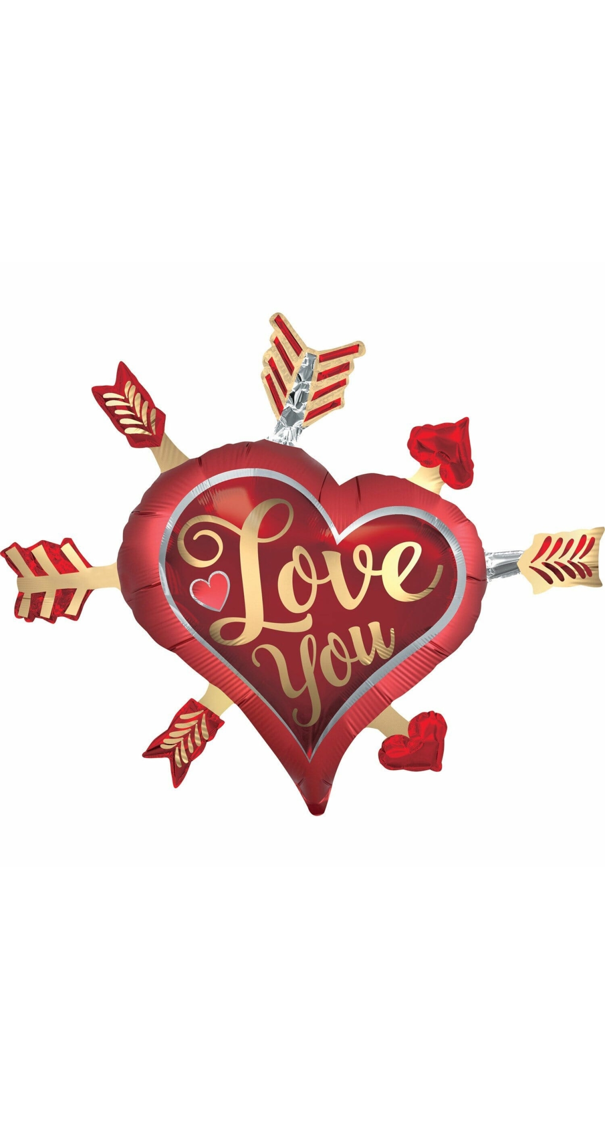SuperShape Satin Infused Love You Arrows Foil Balloon - 86cm x 71cm