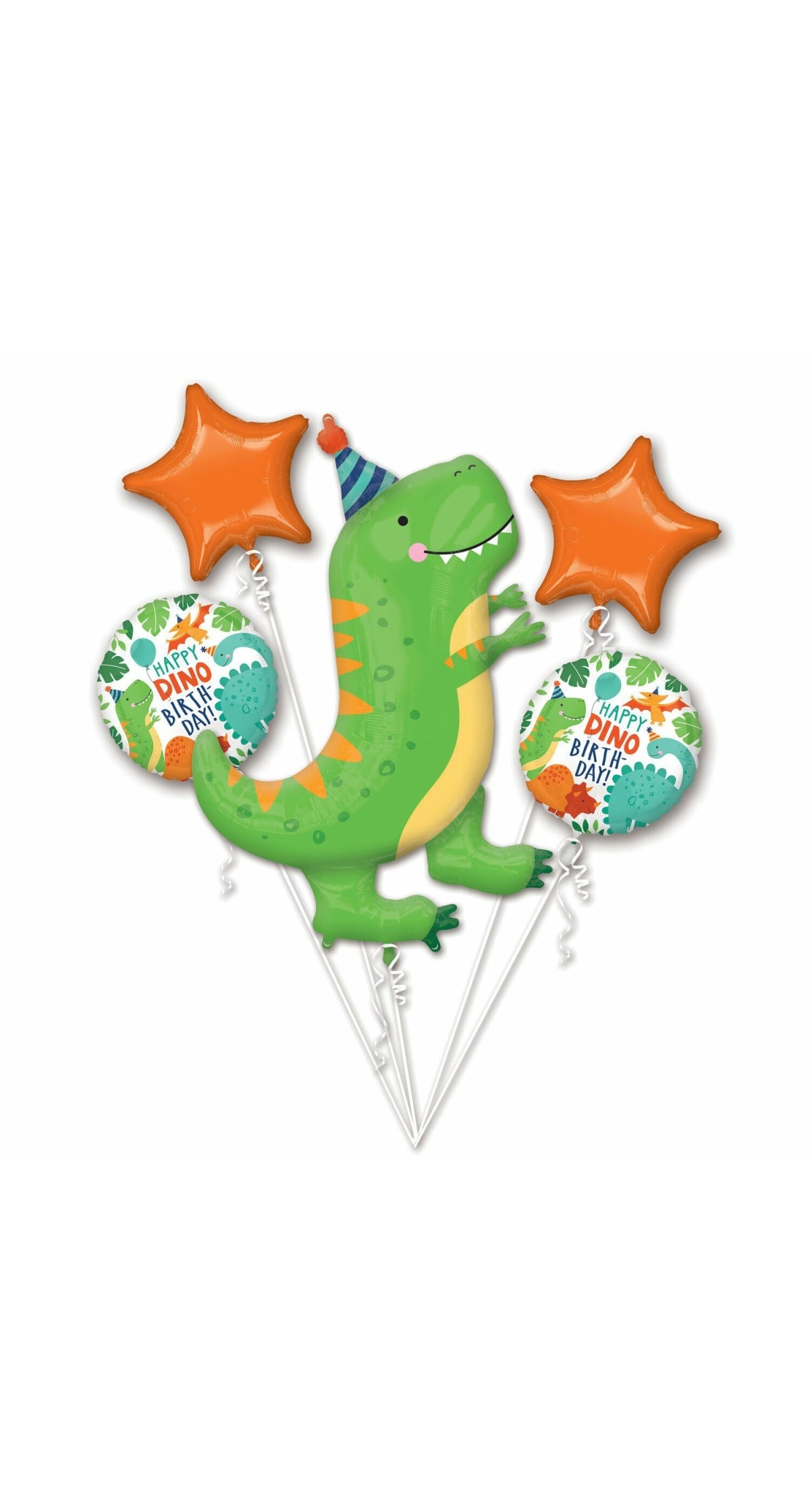 Dino-Mite Party Foil Balloon Bouquet - 5pk