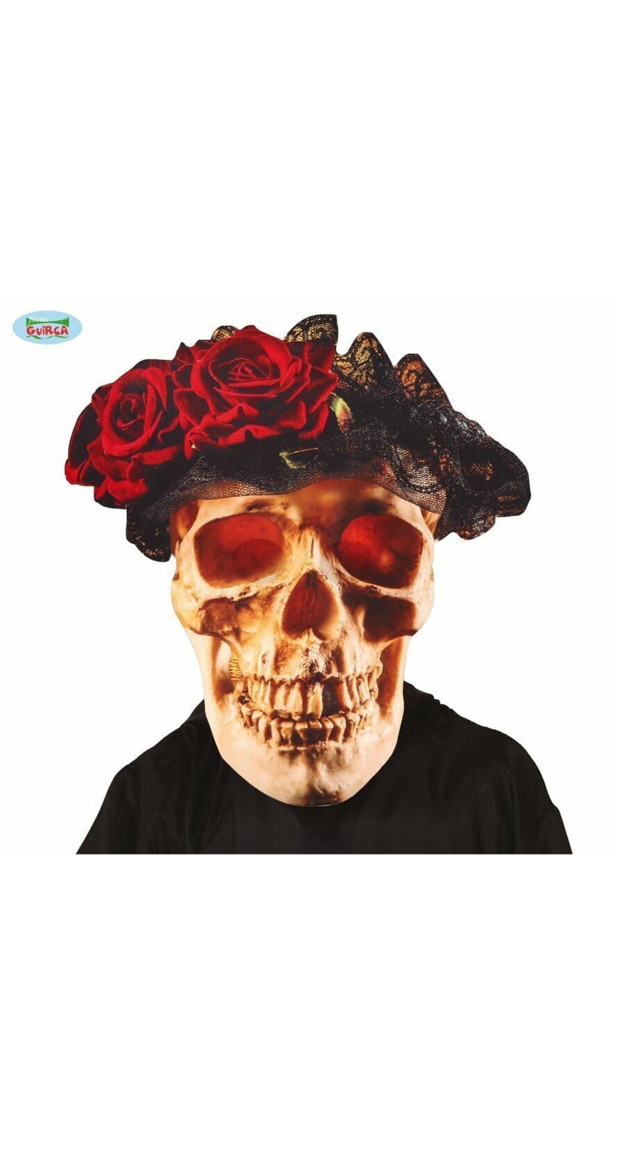 Giant Skull Mask with Flowers - Adult One Size