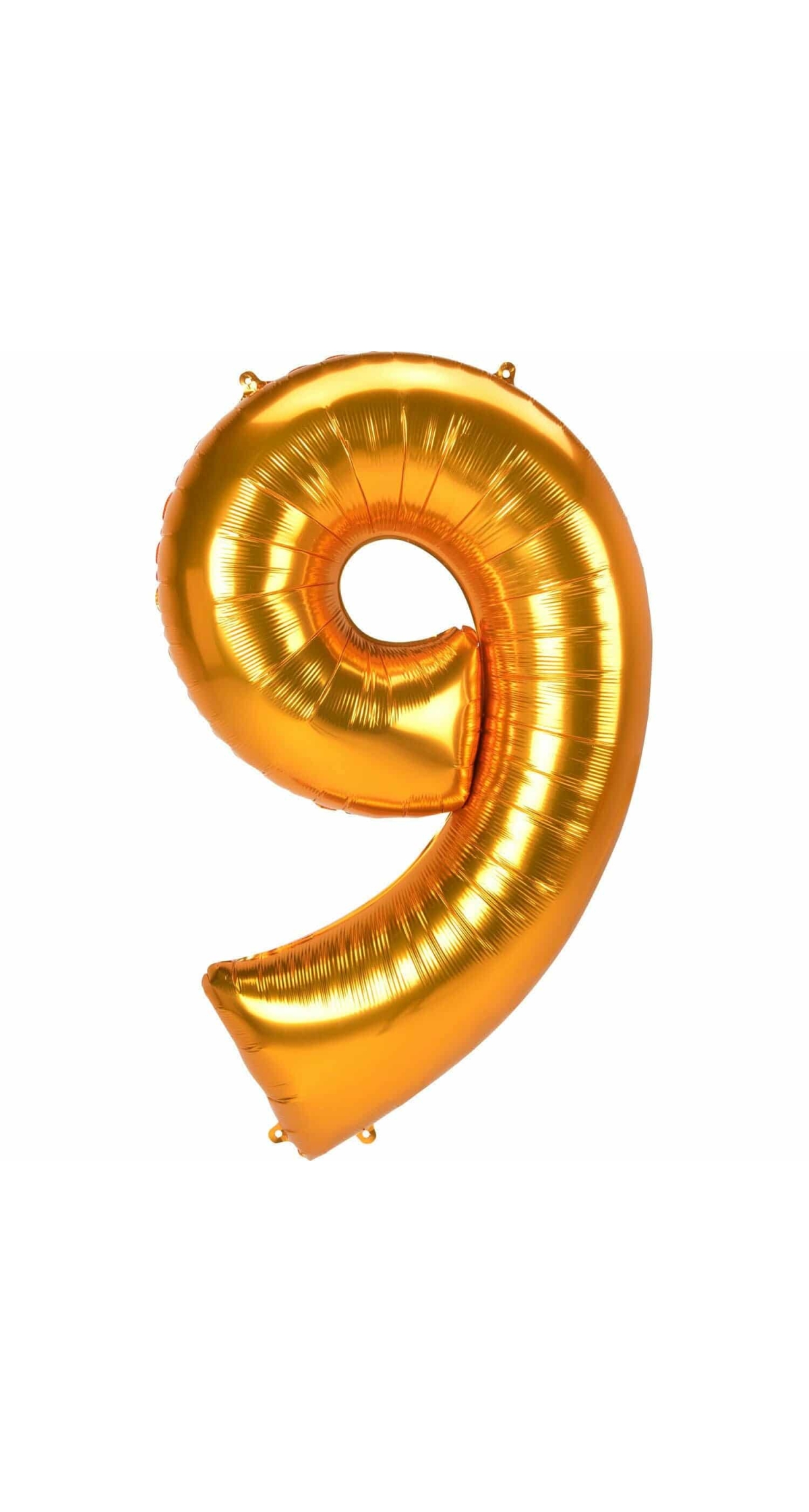 53 Inch Jumbo Size Foil Balloon Number 9 - Gold