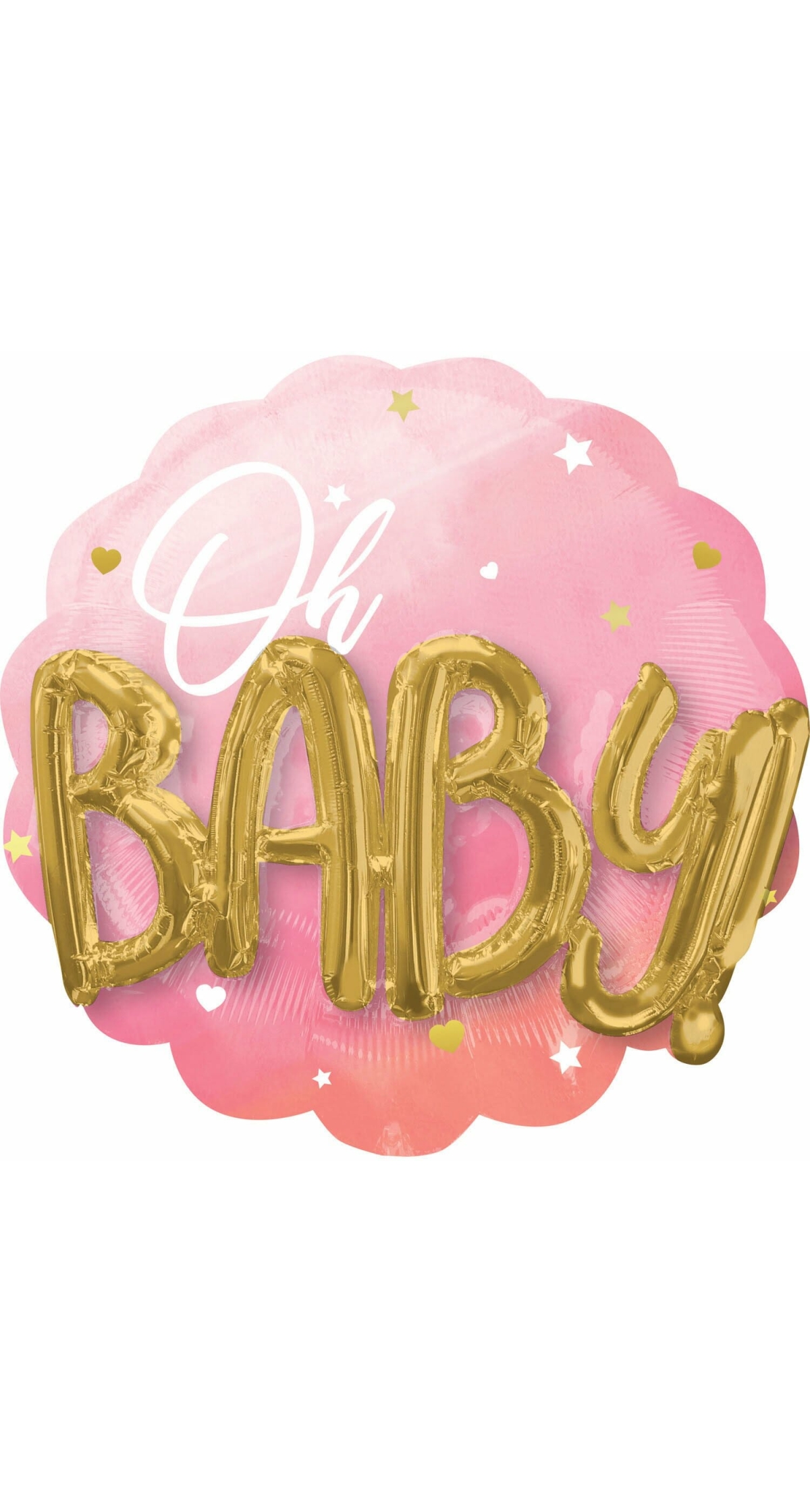 Multi-Balloon Pink Baby Girl Foil Balloon - 71cm x 71cm