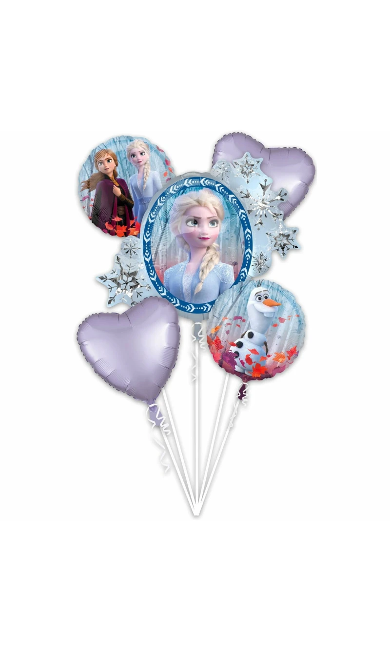 Foil Balloon Bouquet Frozen 2 - 5pk