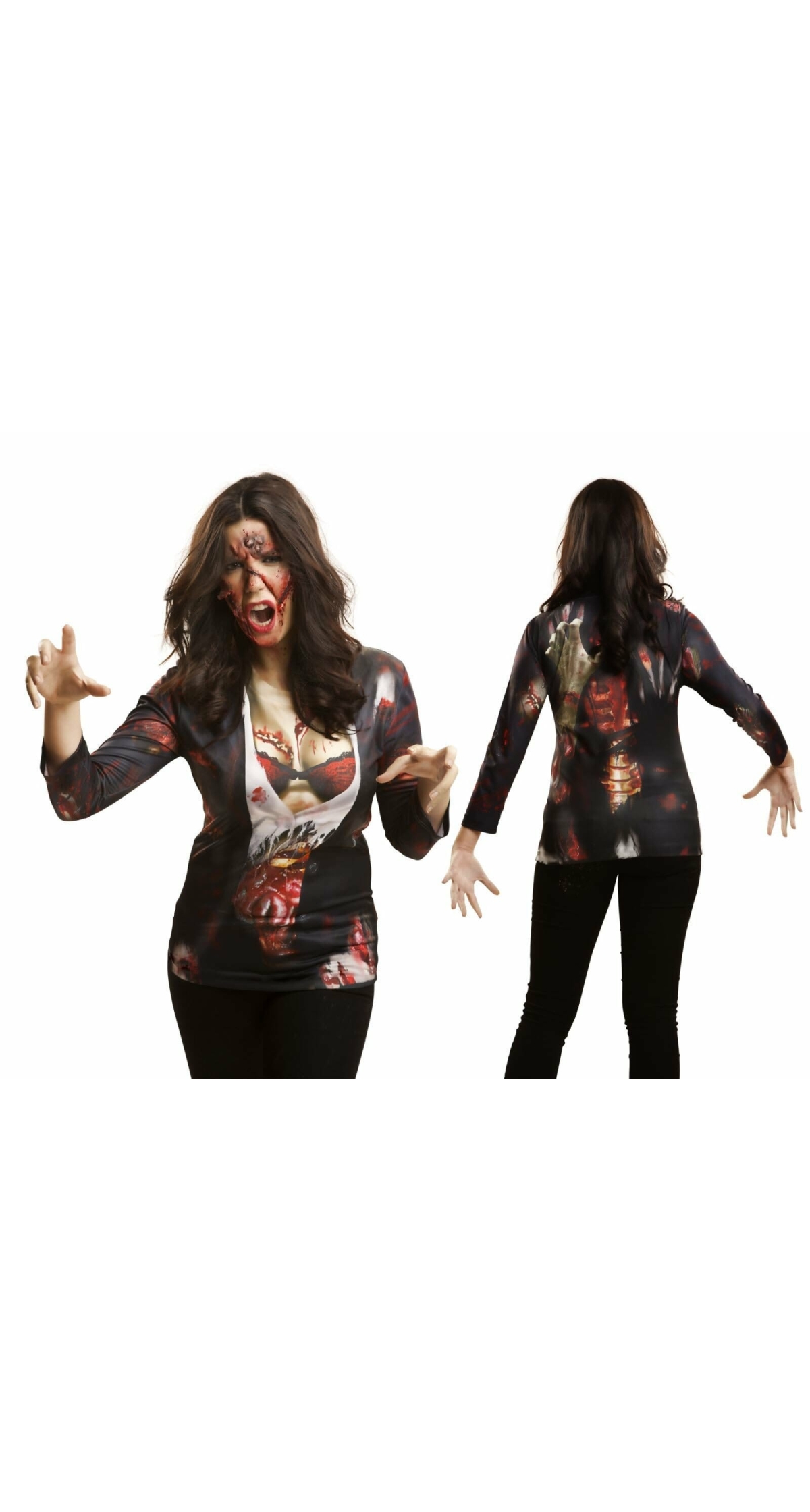 Zombie Girl, Manga Larga - Adult Size Large