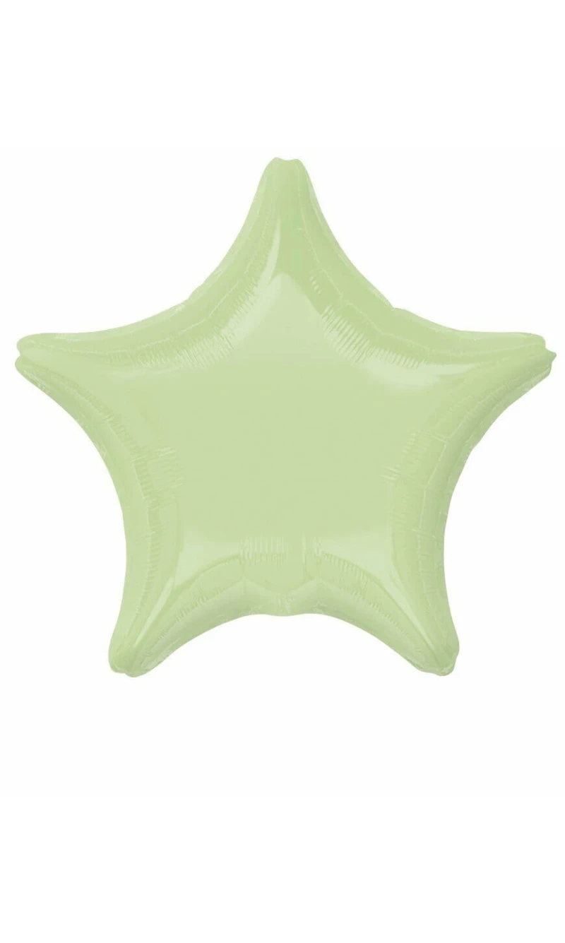 Leaf Green Star Foil Balloon 18''