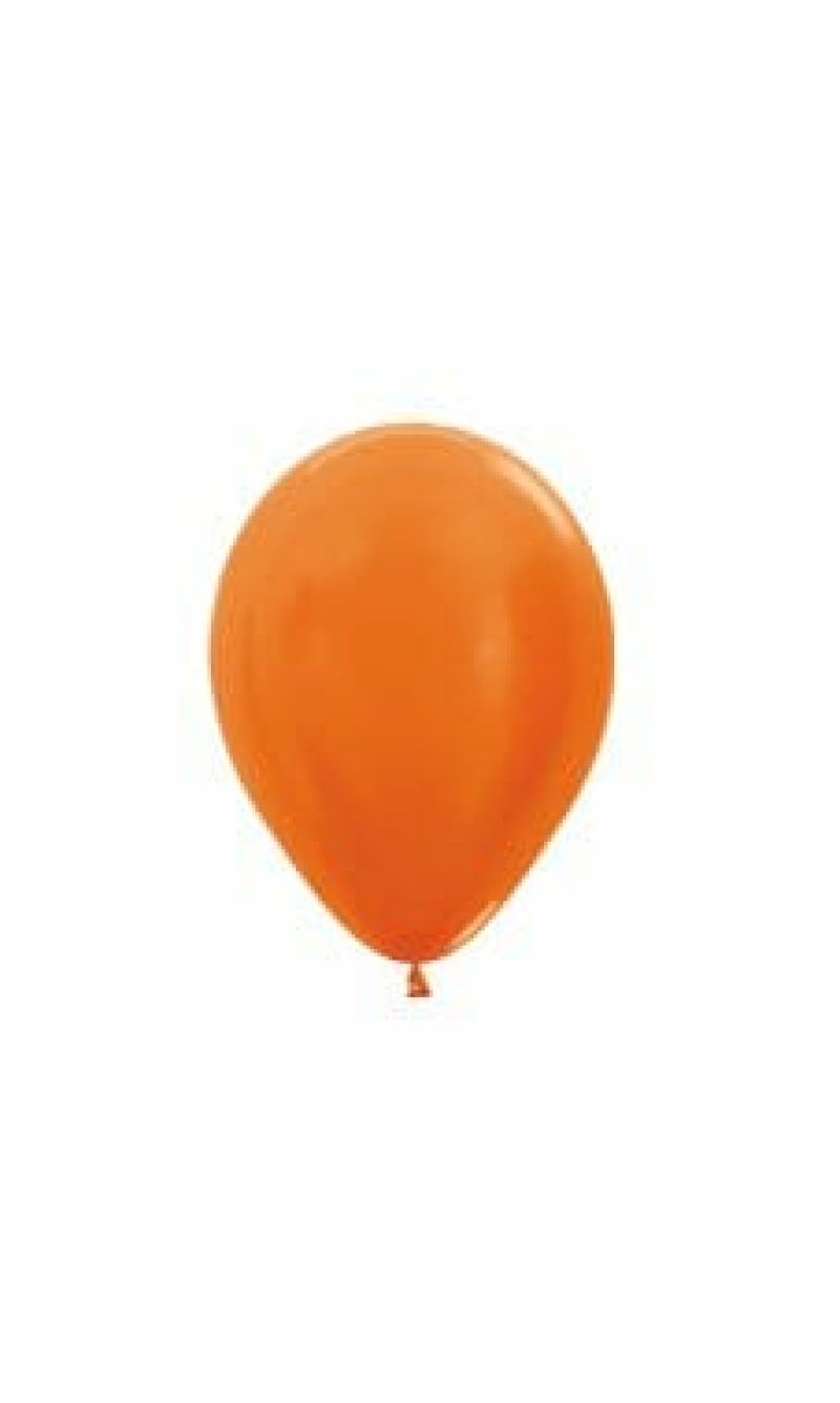 Metallic - Orange Latex Balloon - (5" / 12cm)