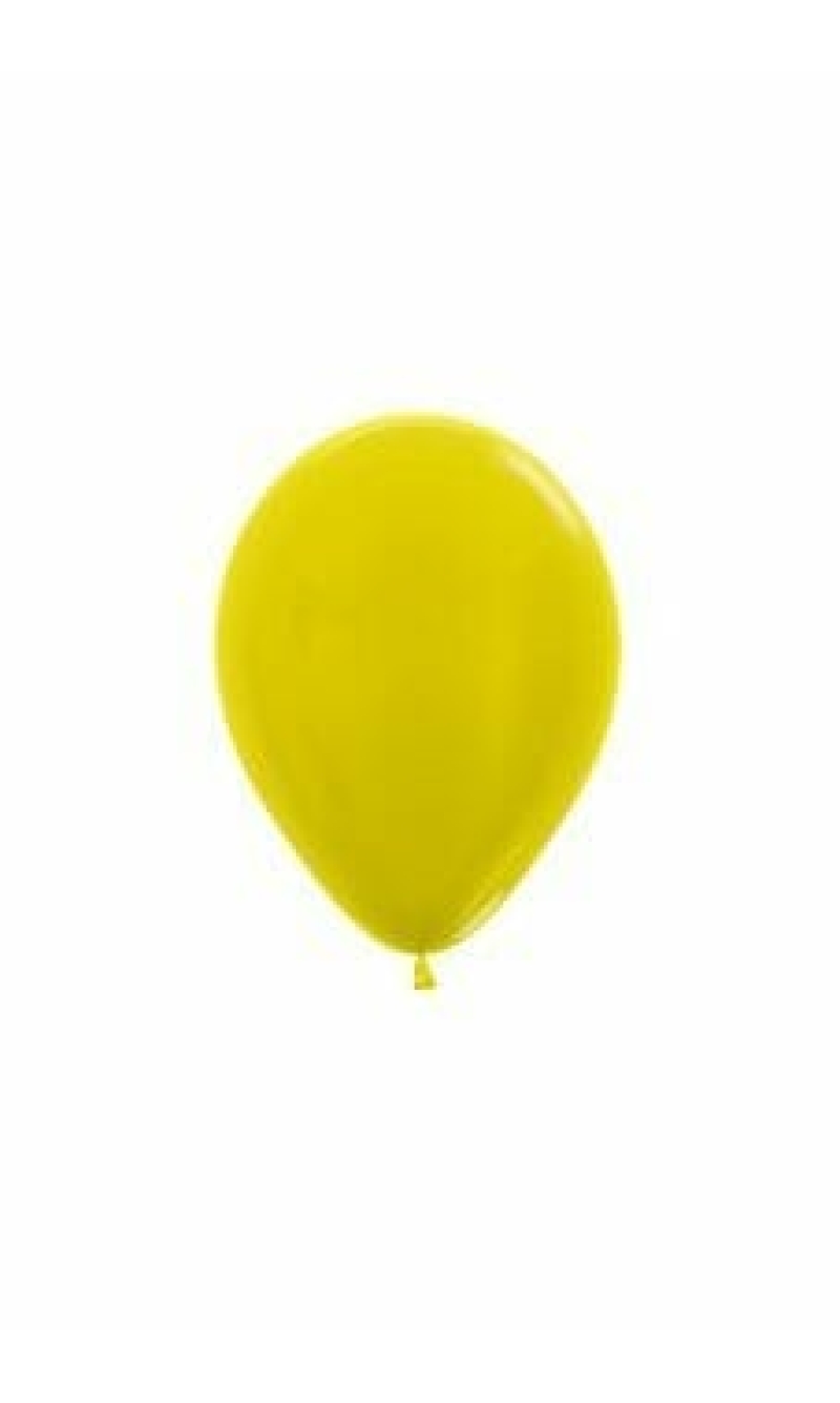 Metallic - Yellow Latex Balloon - (5" / 12cm)