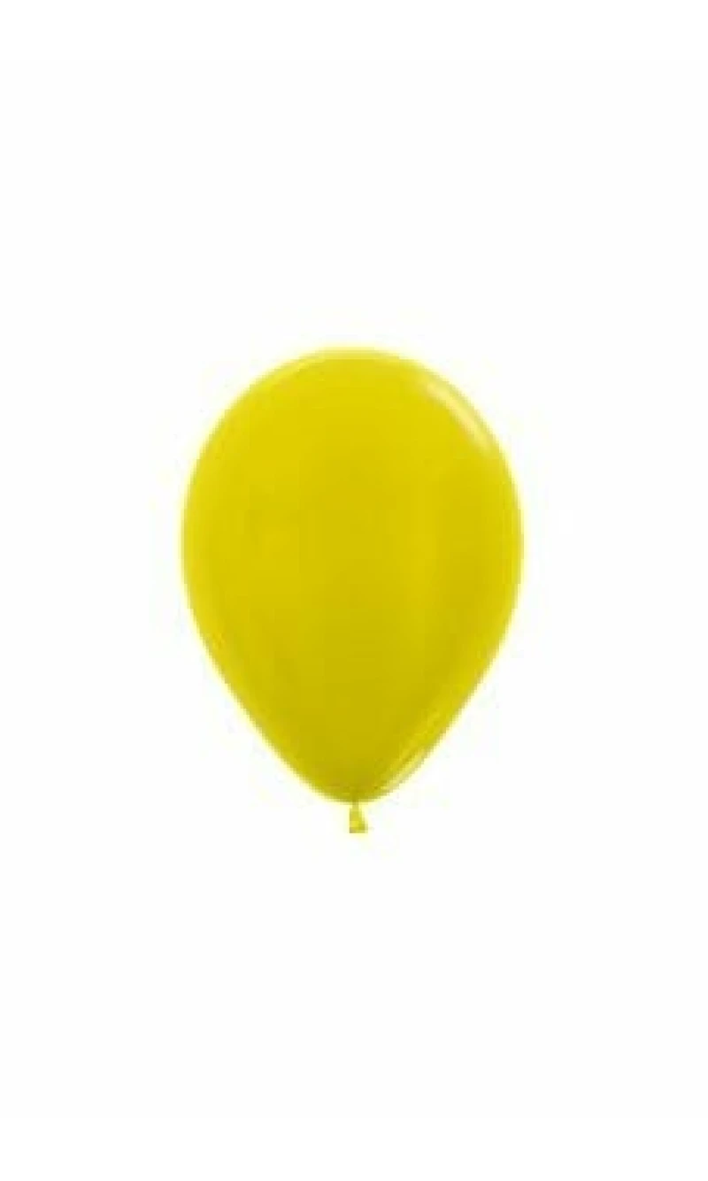 Metallic - Yellow Latex Balloon - (5" / 12cm)