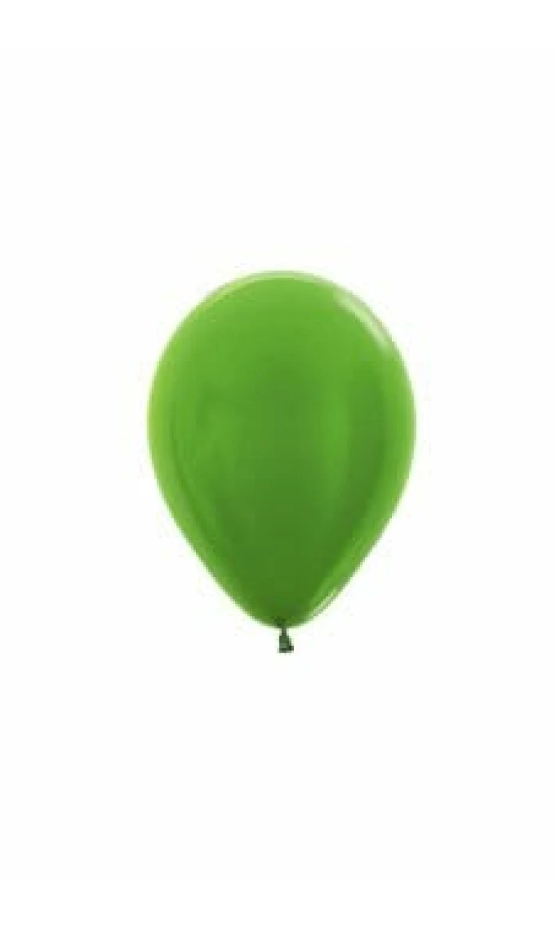 Metallic - Lime Green Latex Balloon - (5" / 12cm)