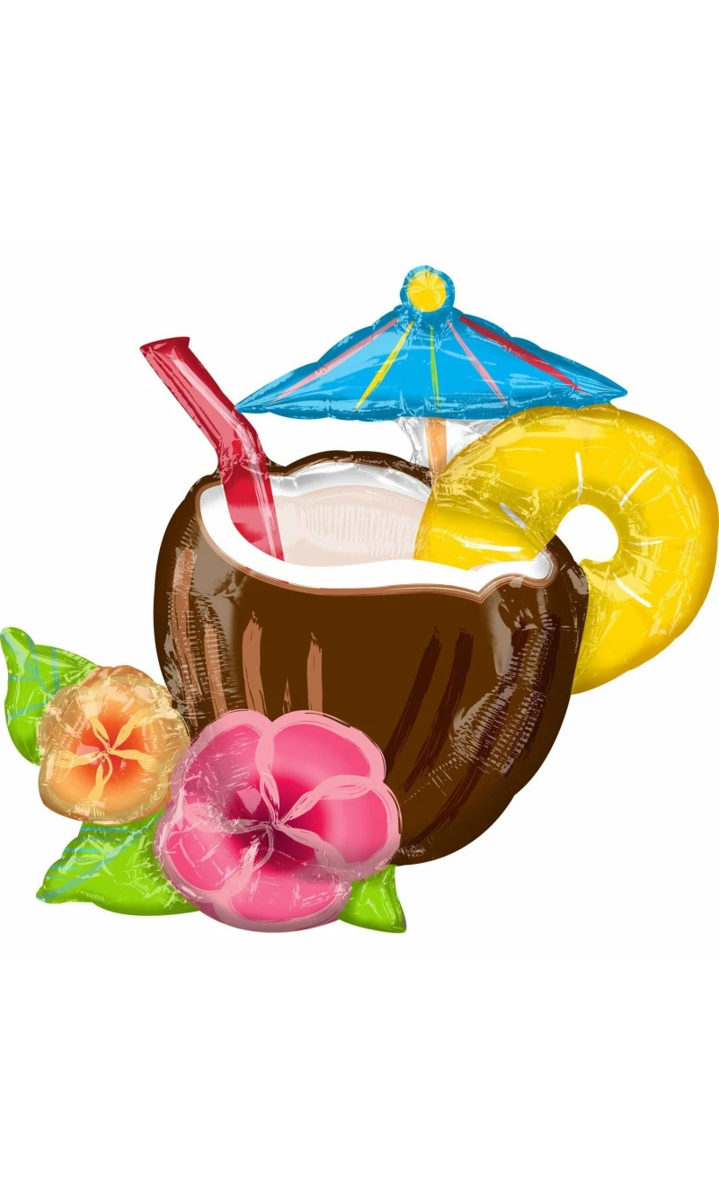Coconut Pina Colada Supershape Foil Balloon - 76cm x 71cm