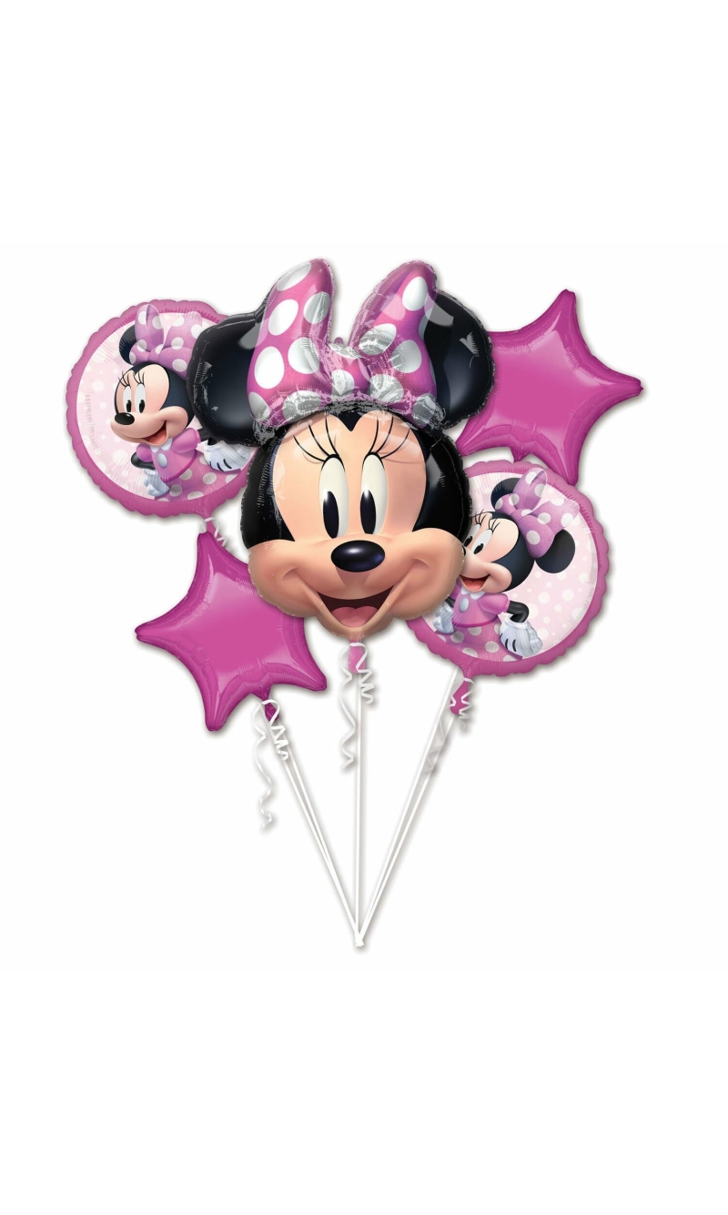 Disney Minnie Mouse Forever Foil Balloon Bouquet - 5pk