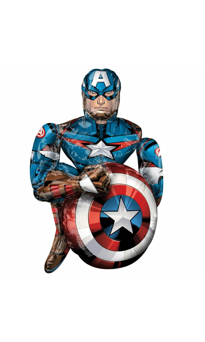 Marvel Avengers Captain America Airwalker Foil Balloon - 86cm x 99cm