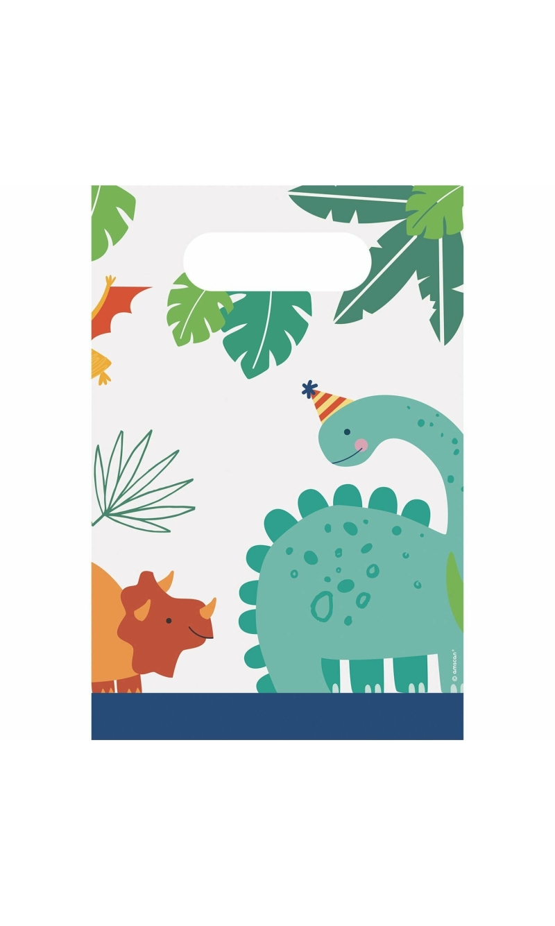 Dino-Mite Paper Loot Bags - 8pk