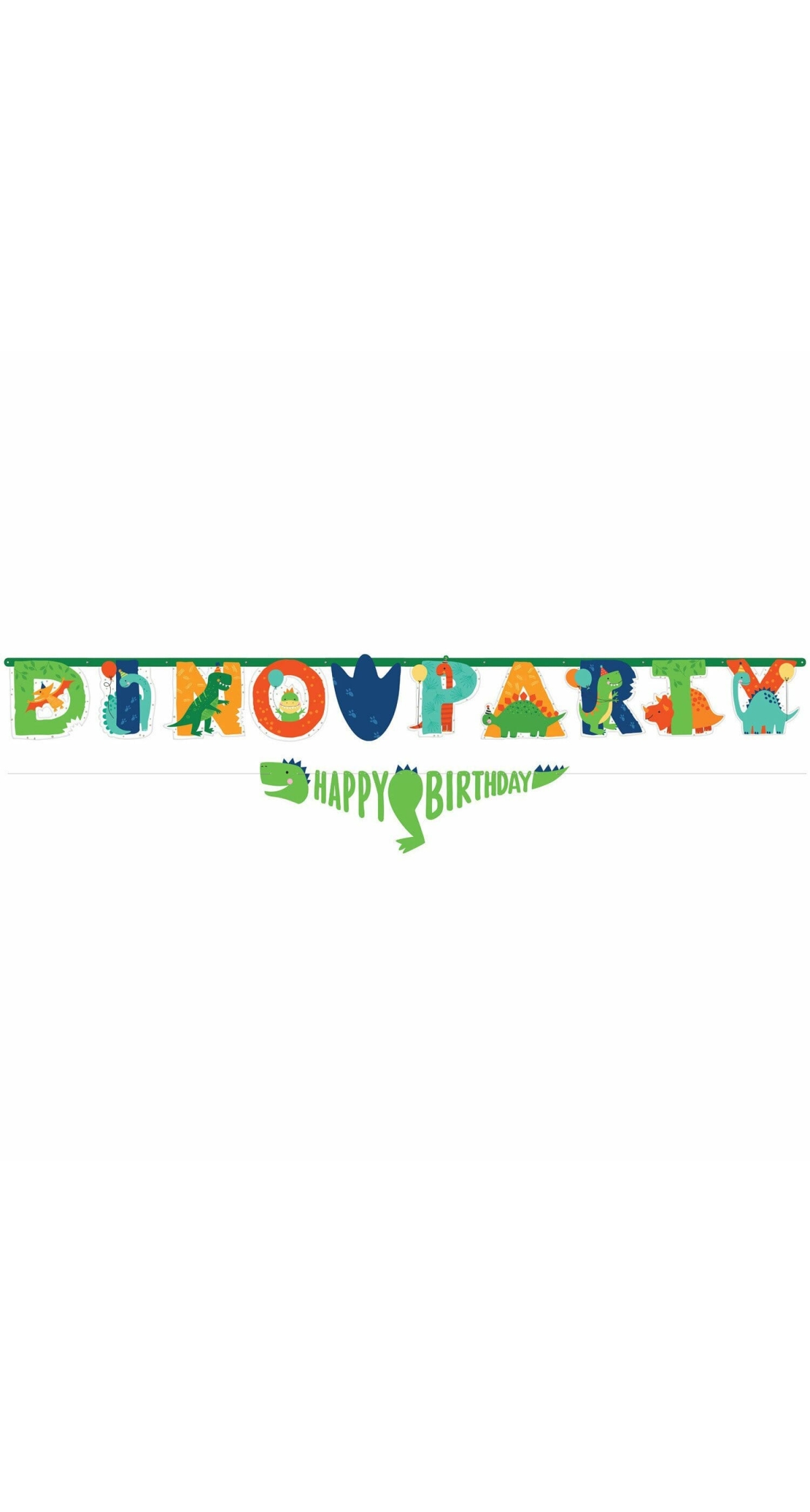 Dino-Mite Jumbo Letter Banner with Mini Banner  Personalizable - 230cm
