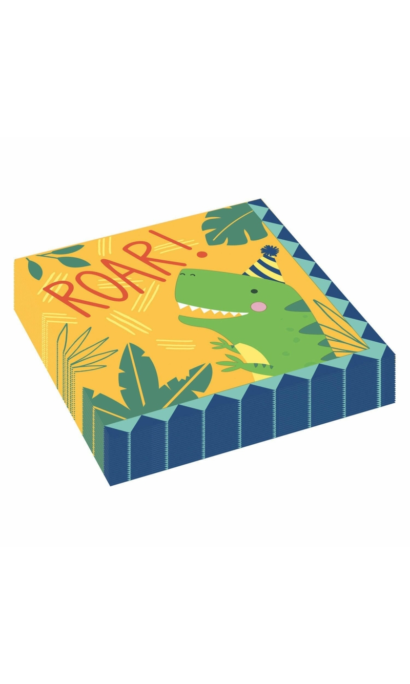 Dino-Mite Party Napkins 33cm x 33cm - 16pk