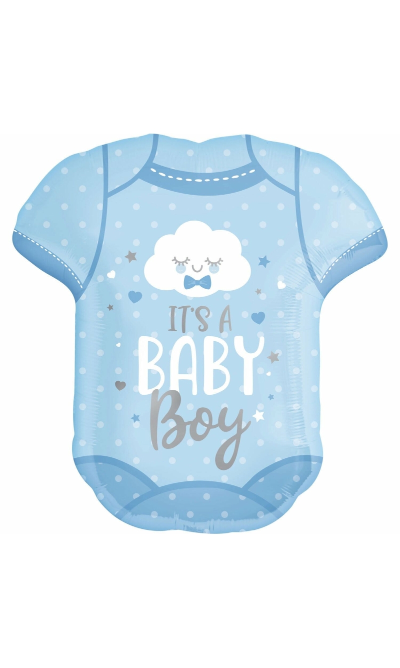 Baby Boy Onesie SuperShape Foil Balloon - 55cm x 60cm