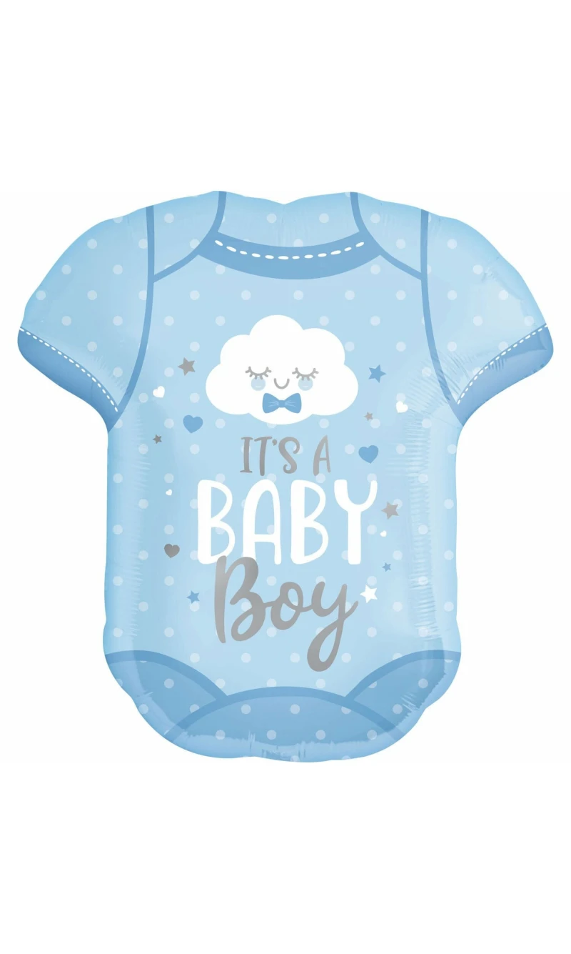 Baby Boy Onesie SuperShape Foil Balloon - 55cm x 60cm