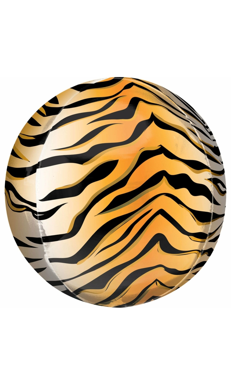 Orbz Tiger Print Foil Balloon - 38cm x 40cm