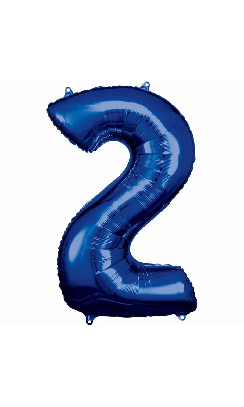 34 Inch Foil Balloon Number 2 - Blue