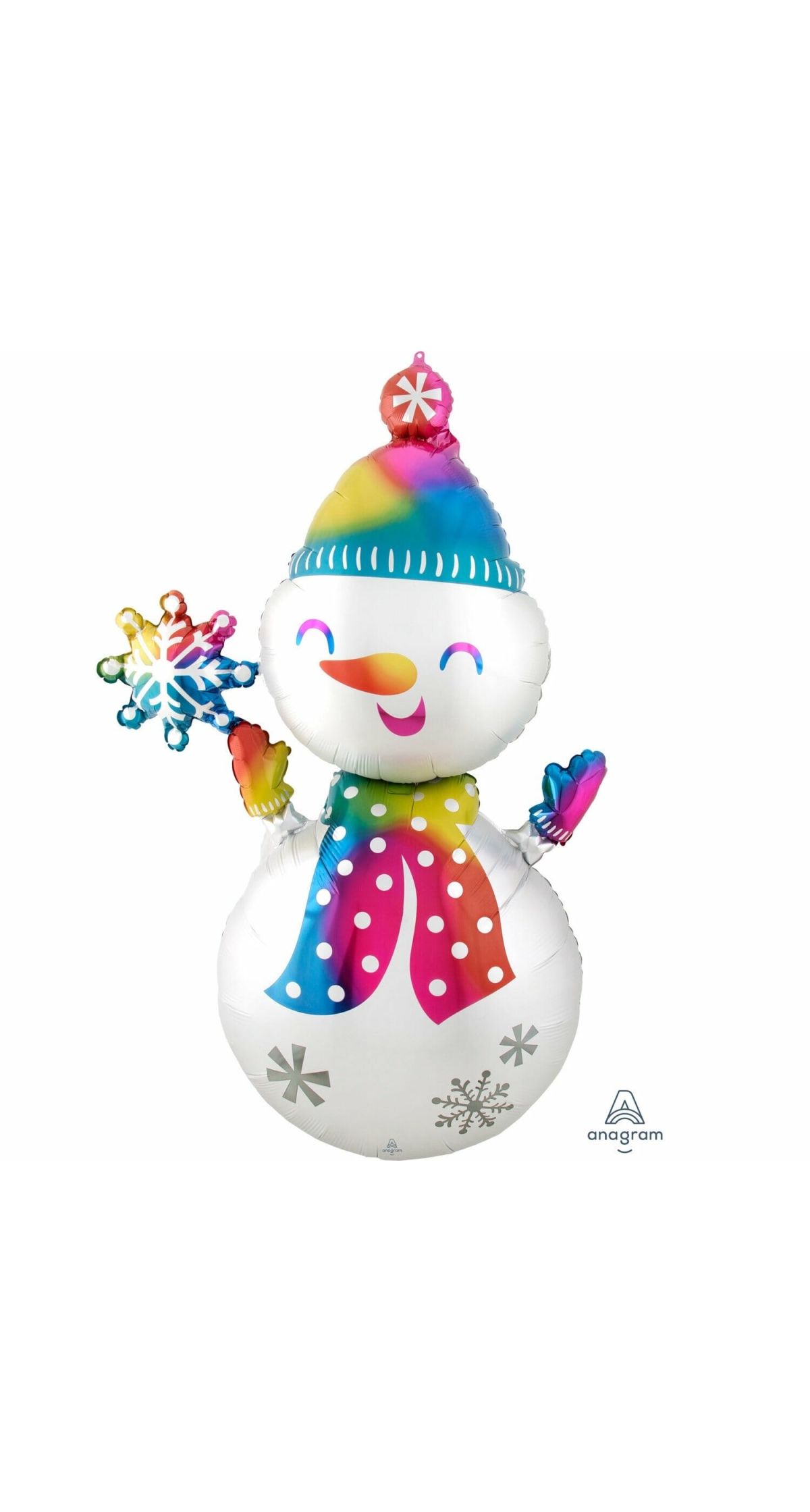 MultiBalloon Satin Infused Snowman Foil Balloon - 78cm x 139cm