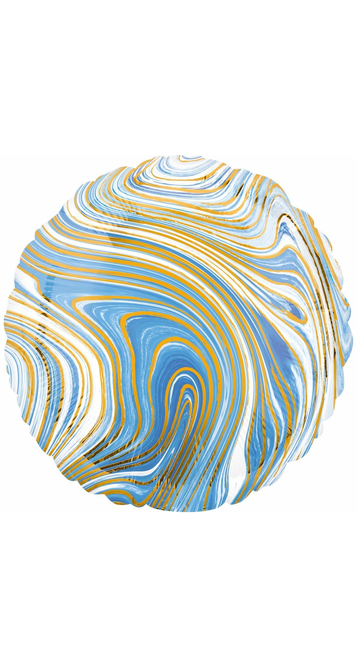 Marblez Blue Circle Foil Balloon - 43cm