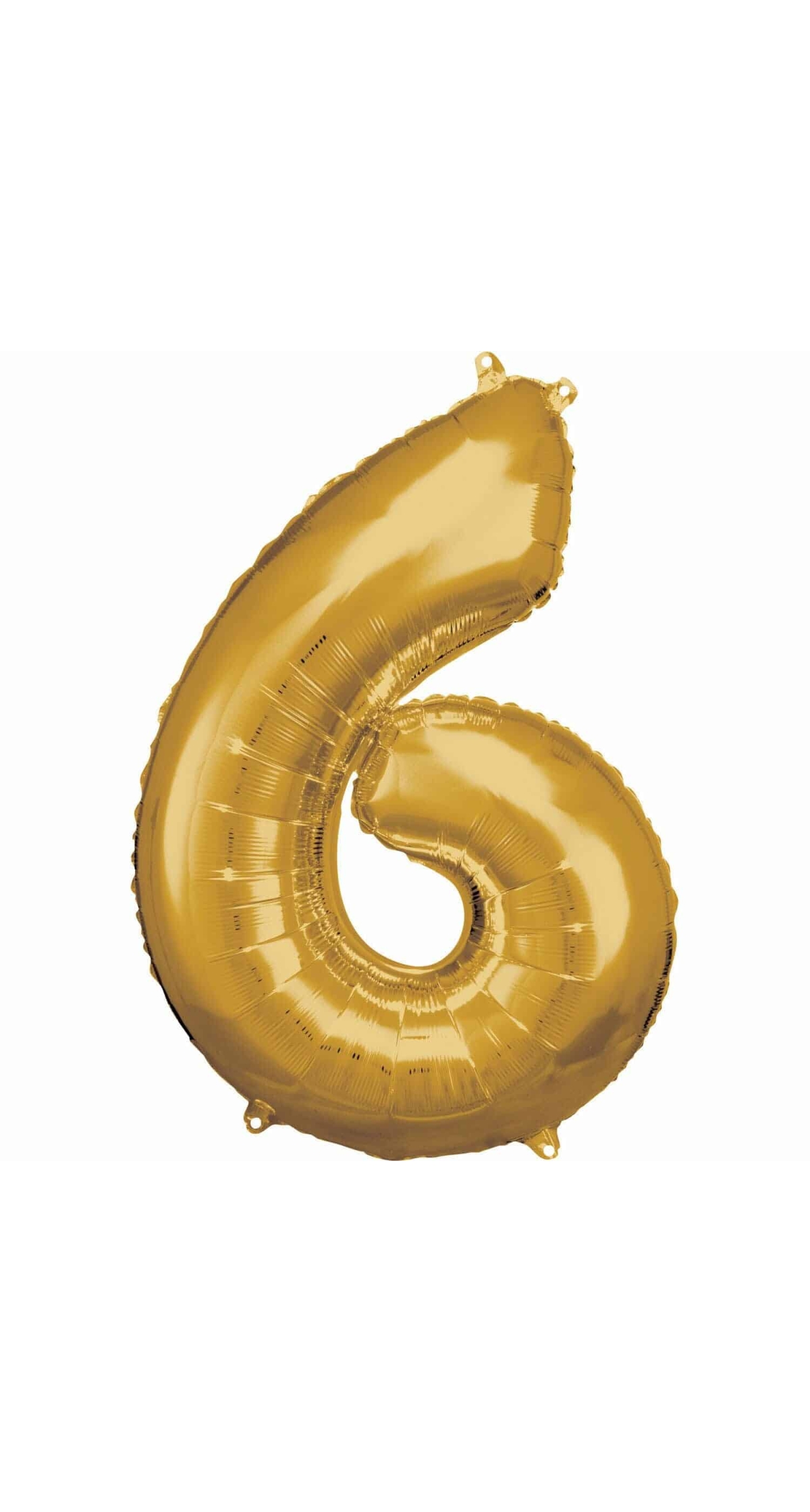 34 Inch Foil Balloon Number 6 - Gold