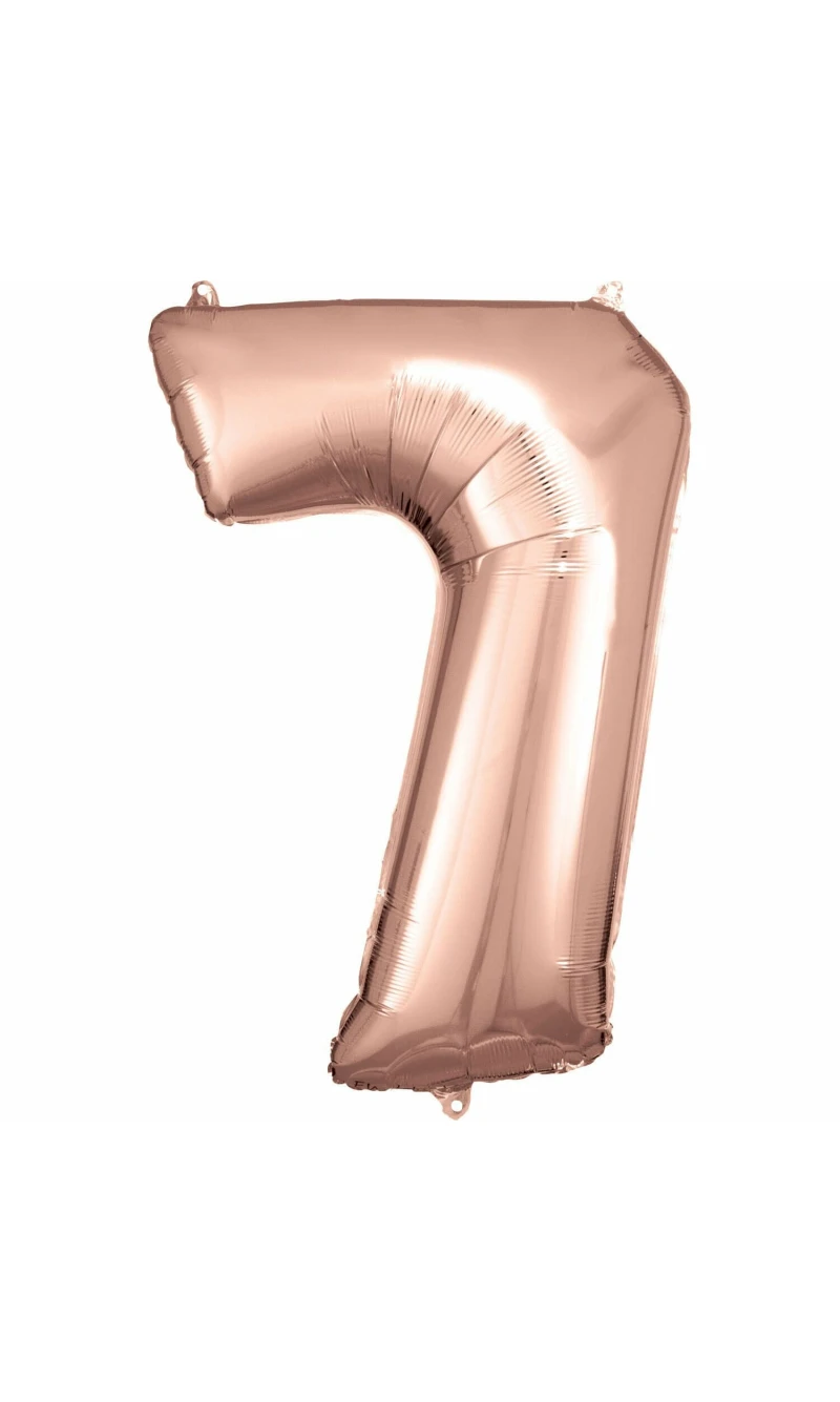 34 Inch Foil Balloon Number 7 - Rose Gold