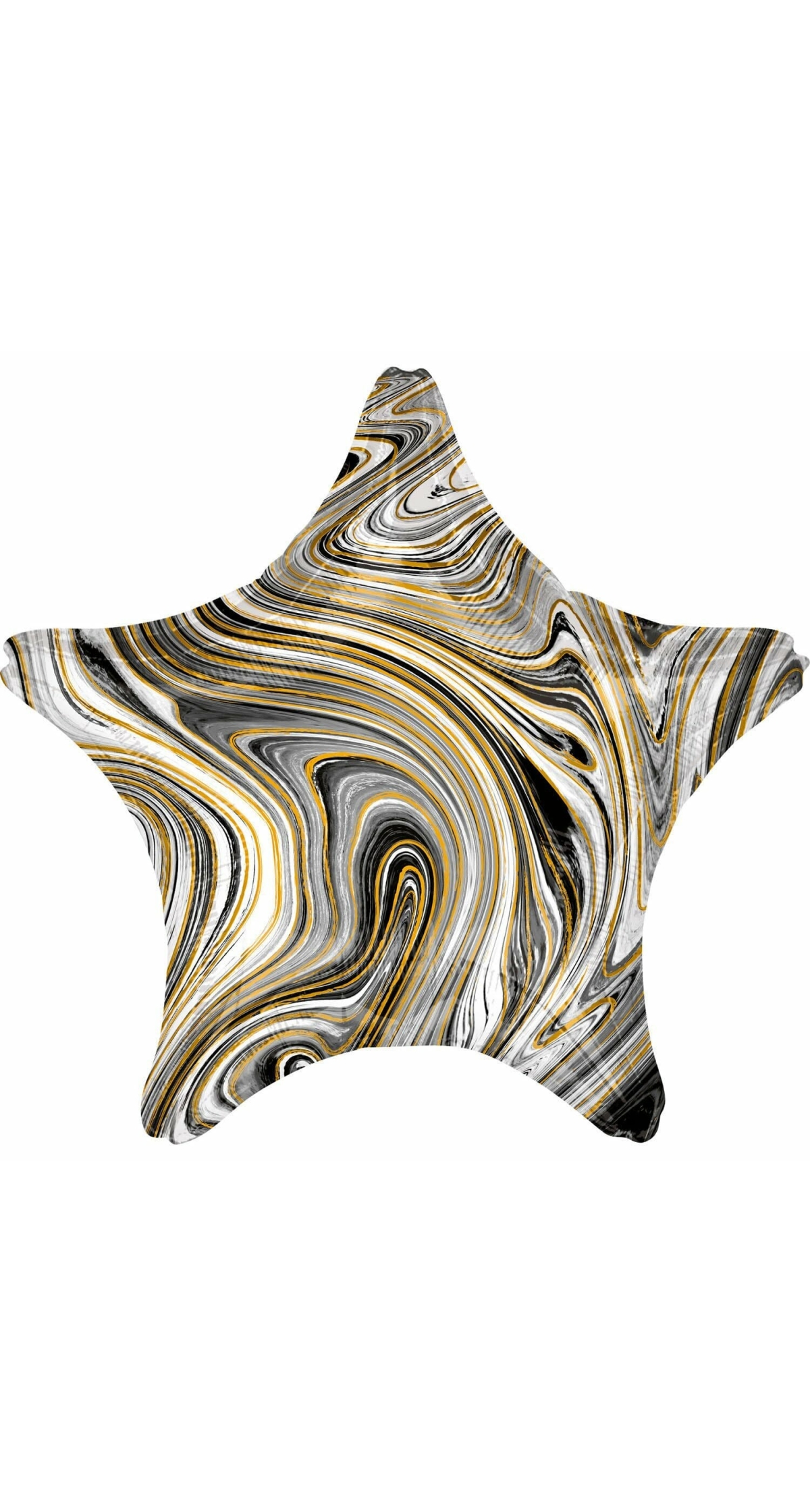 Marblez Black Star Foil Balloon - 43cm