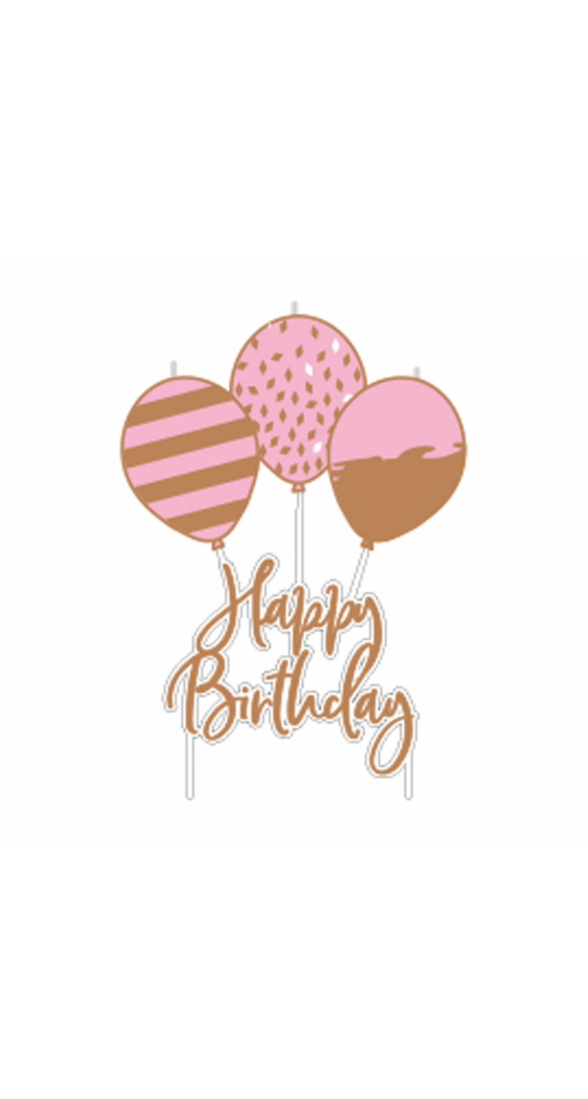 Rose Gold Birthday Candle 6.2 x 11.3cm