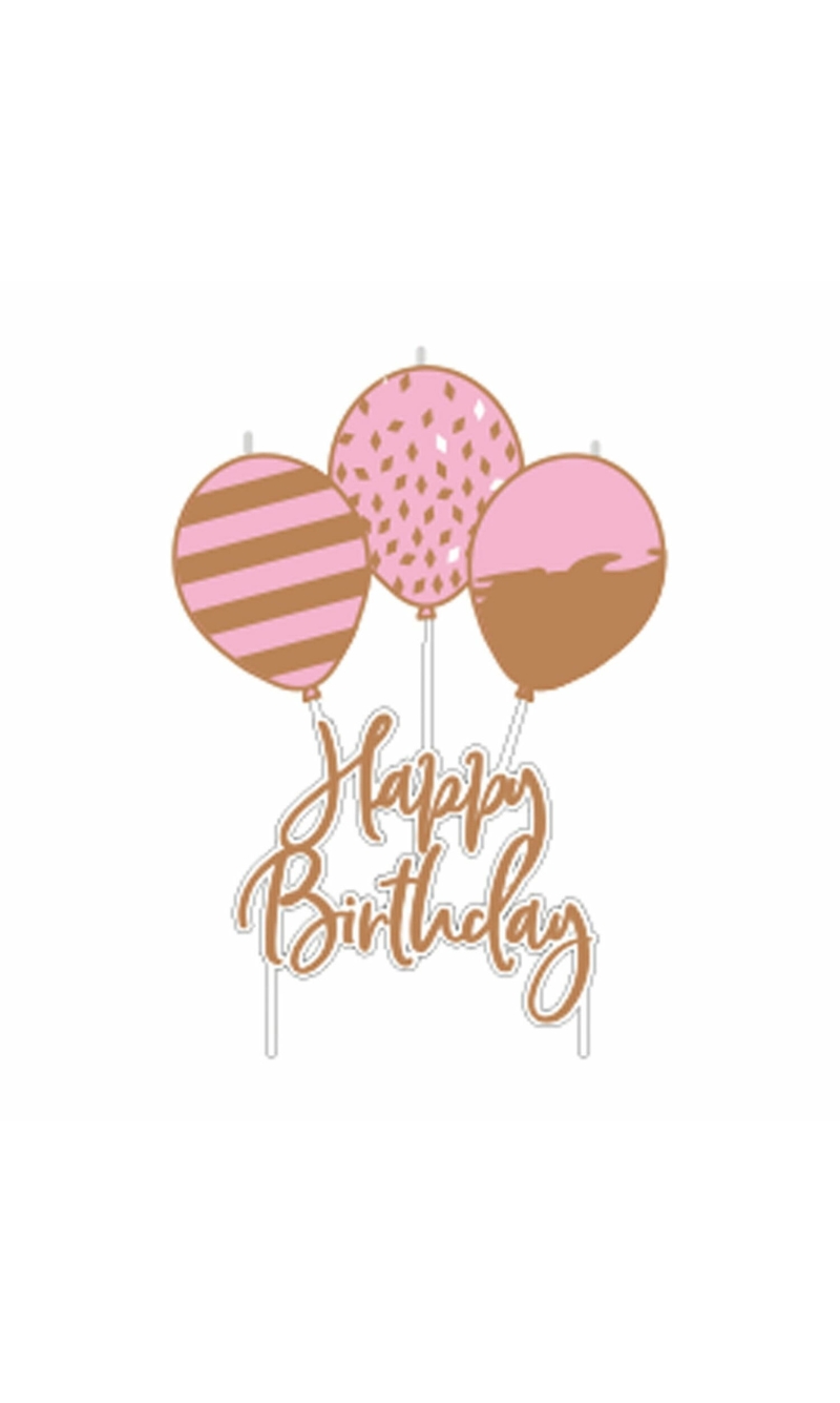 Rose Gold Birthday Candle 6.2 x 11.3cm