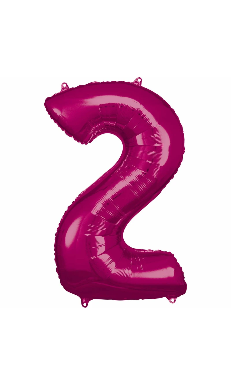 34 Inch Foil Balloon Number 2 - Pink