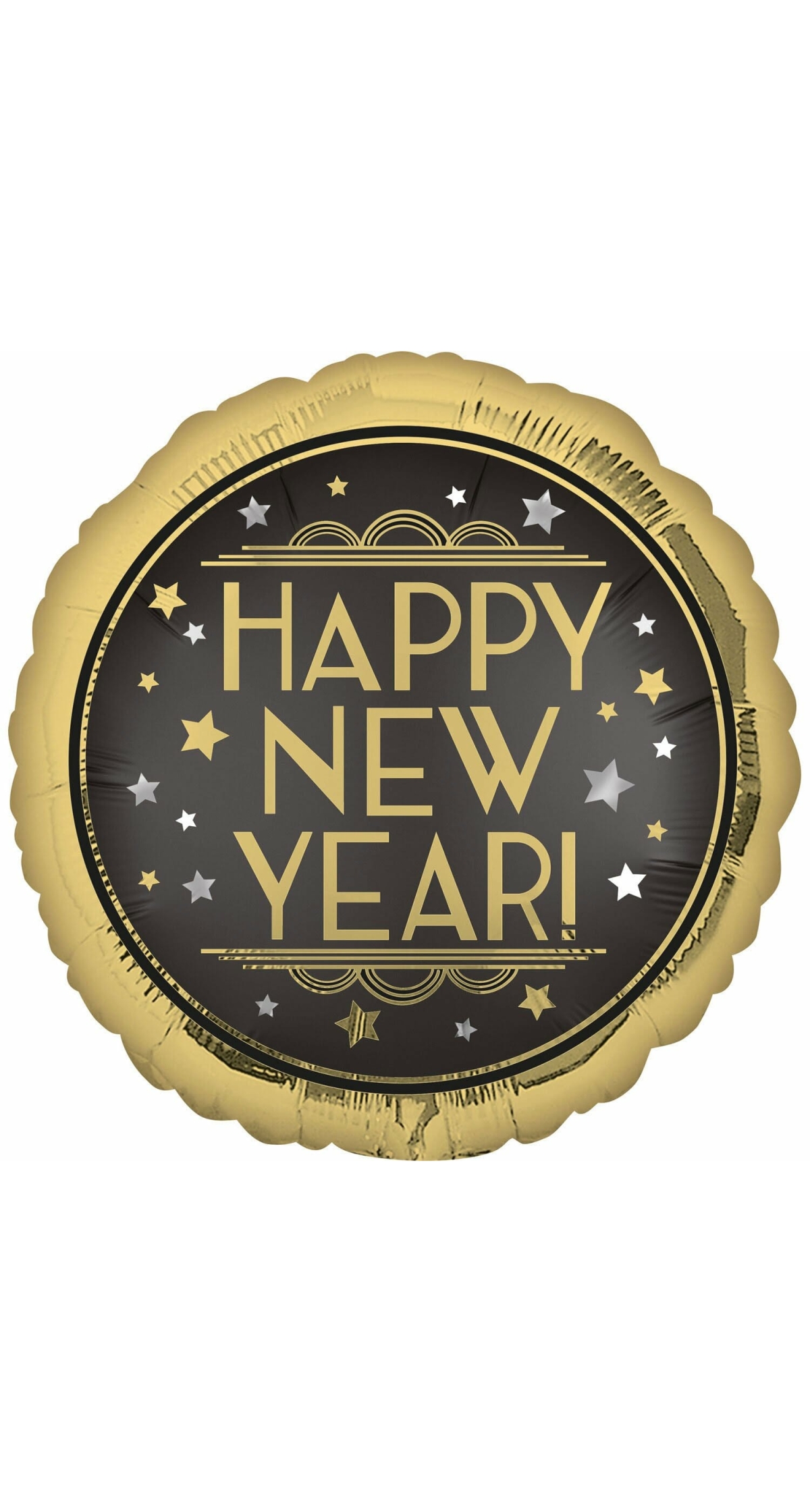 Happy New Year Vintage Satin Foil Balloon - 43cm