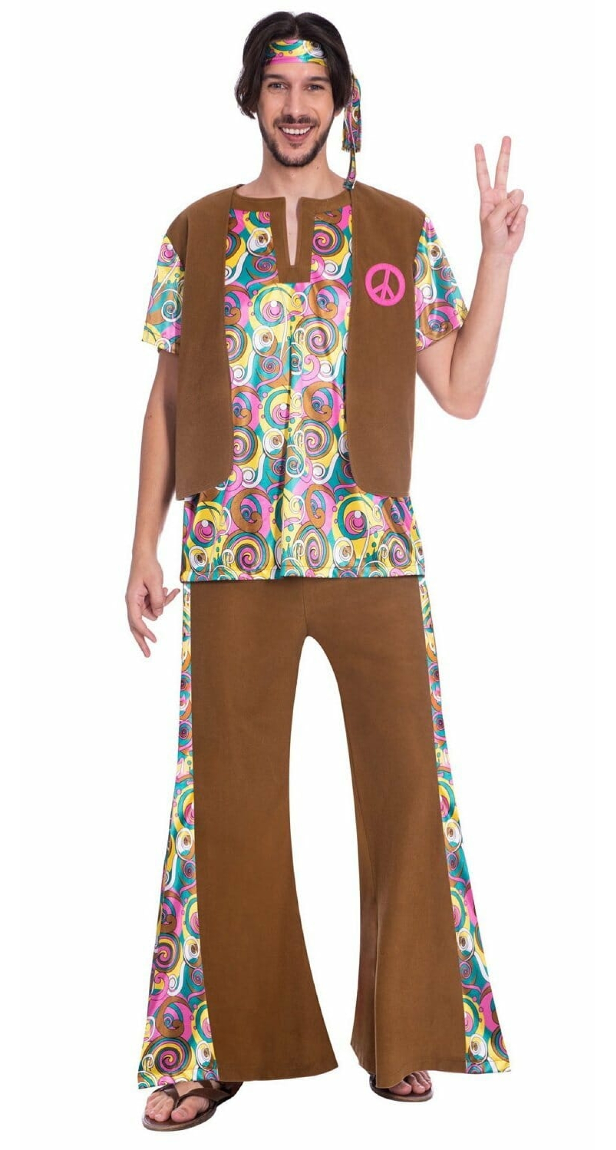 Psychedelic Hippy Man - Adult Size Medium (Std)